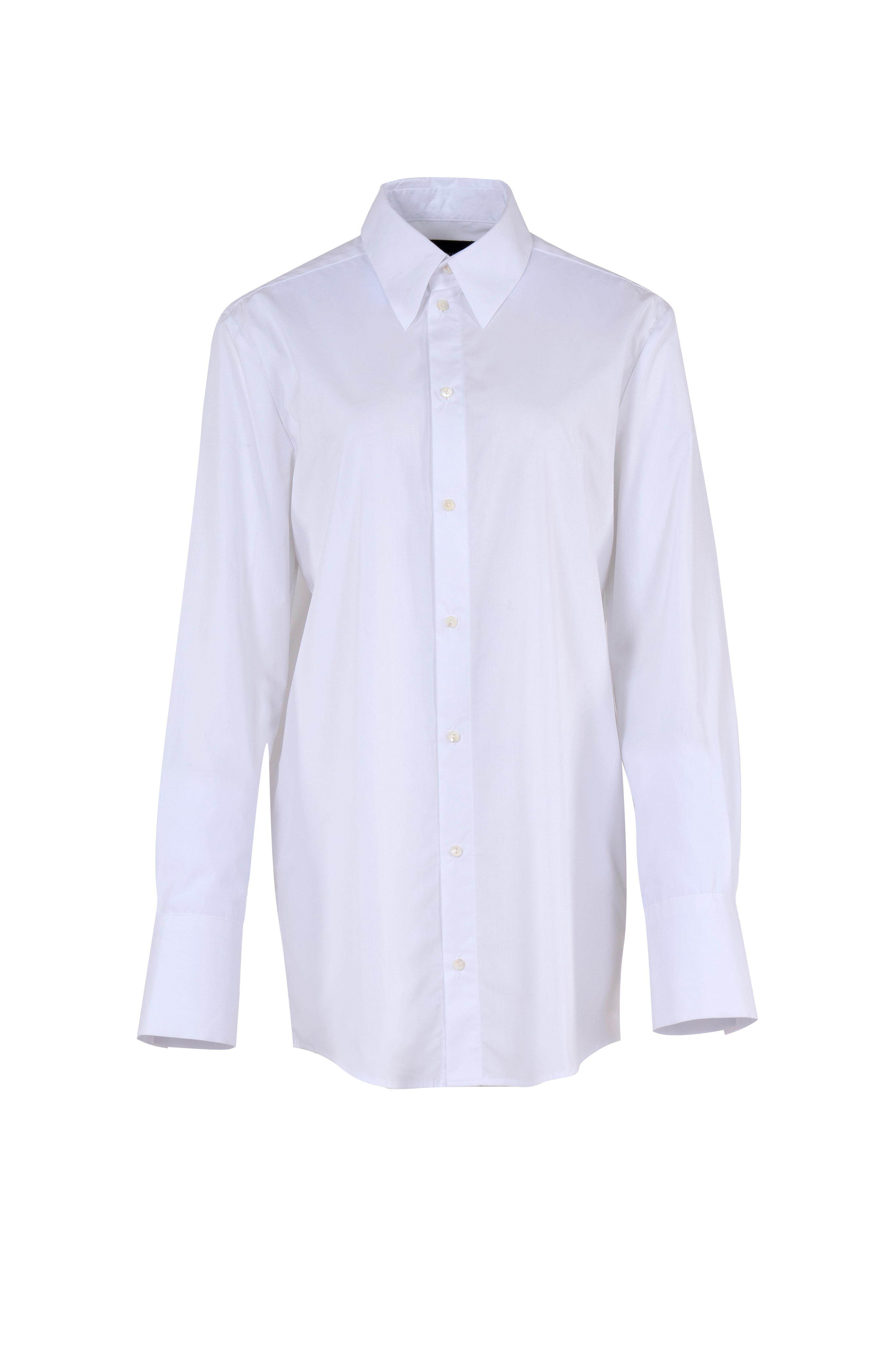 Classic white shirt in cotton poplin.