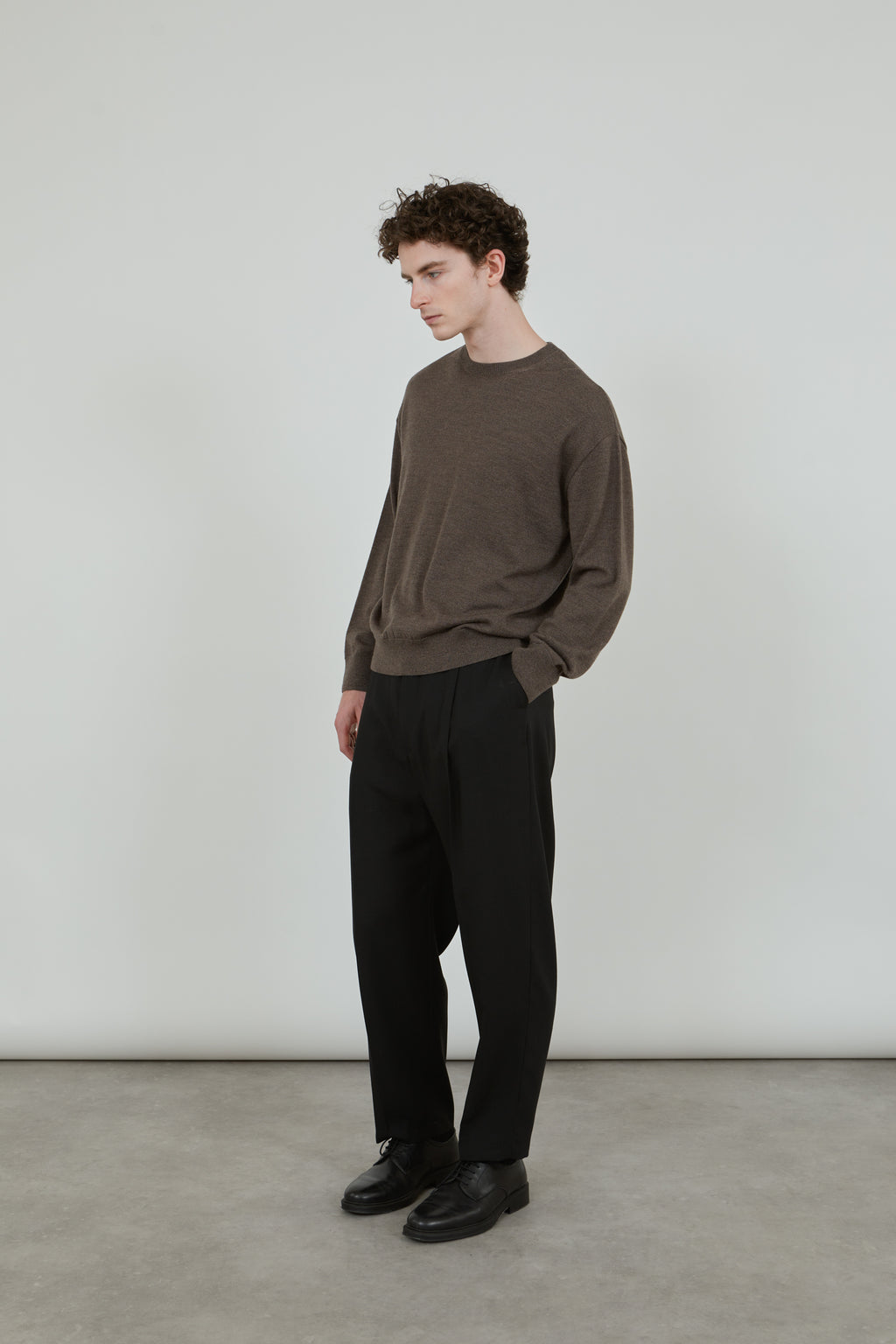Albert knit | Brown - Ultrafine merino wool