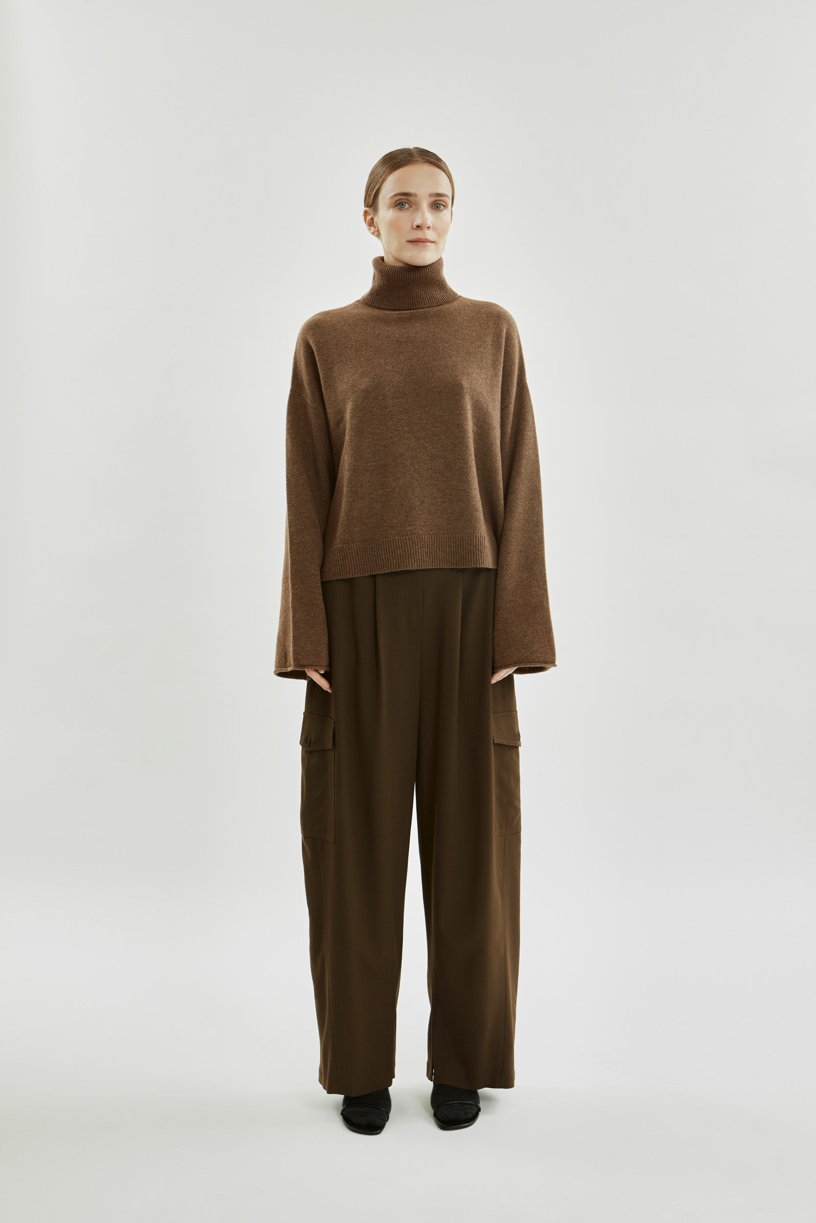 Alicia knit | Khaki brown - Cashmere