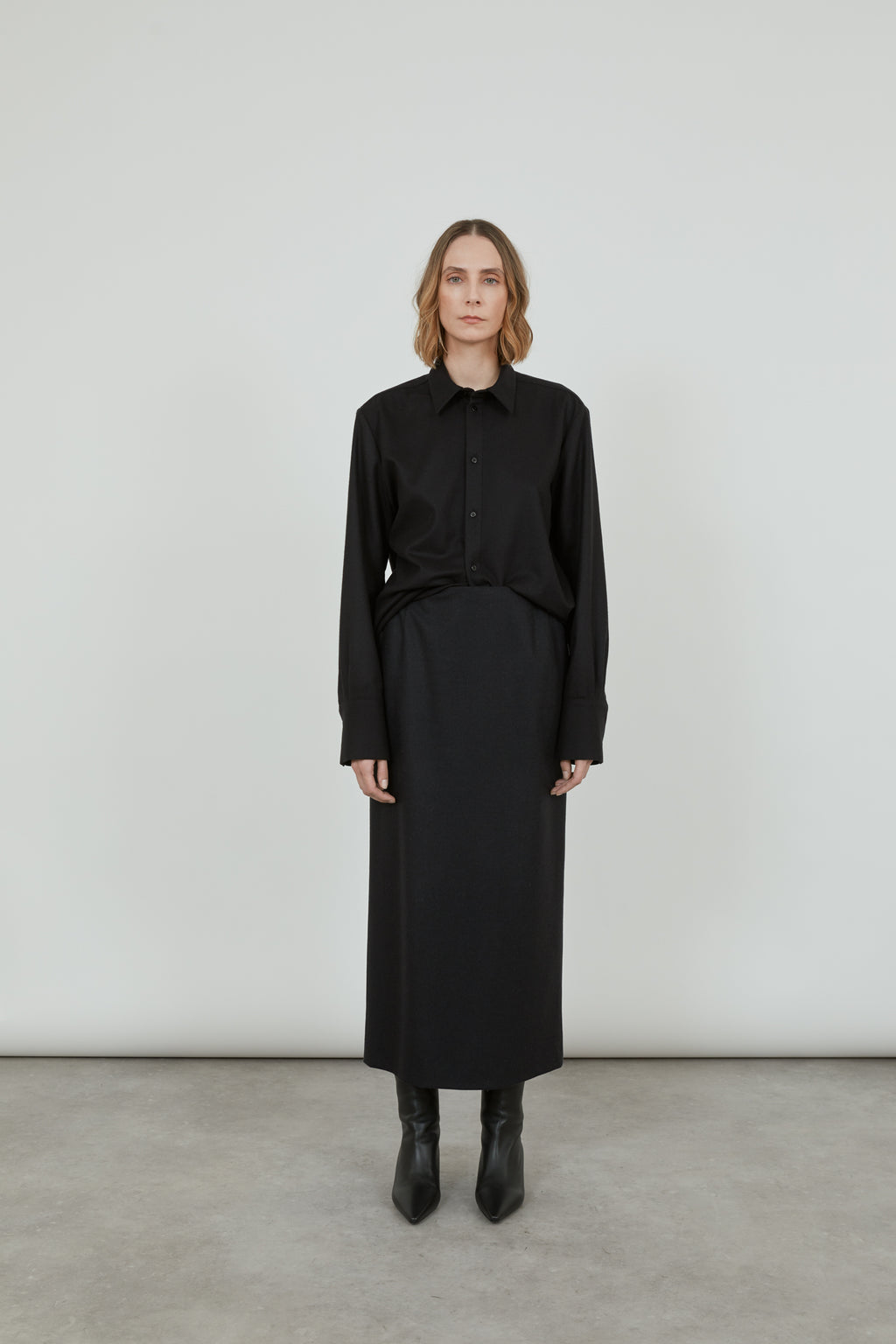 Alvida skirt | Black - Virgin wool