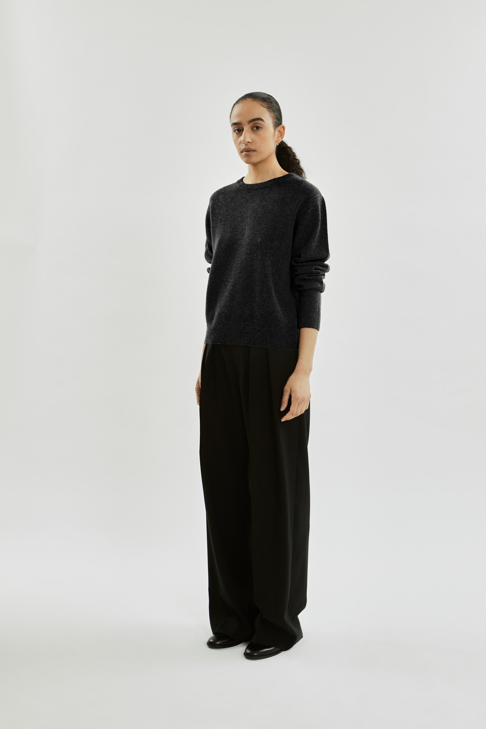 Amana-Pullover | Dunkelgrau – Kaschmir