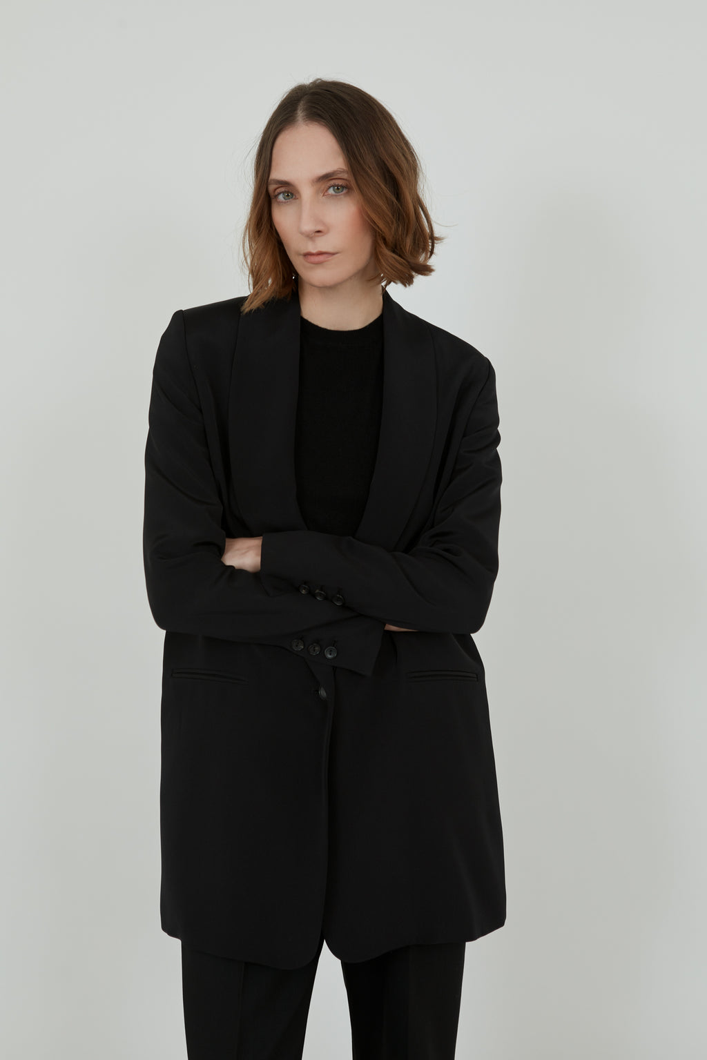 Amandine blazer | Black - Crepe silk