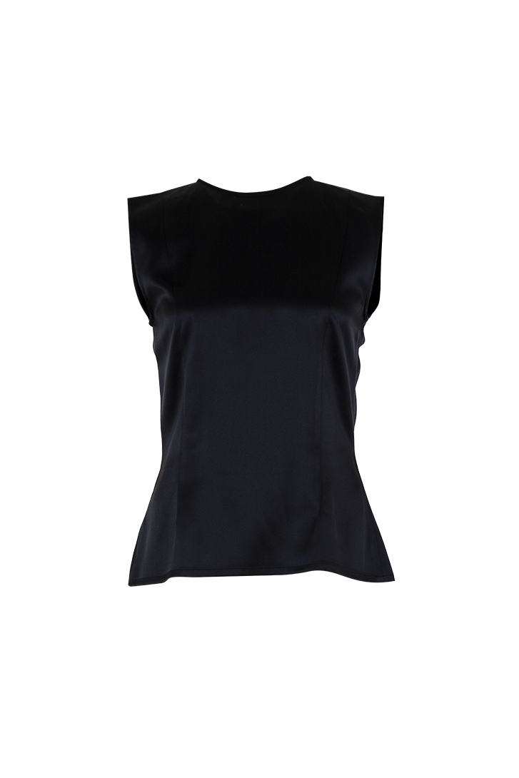 Ami top | Black - Satin Silk