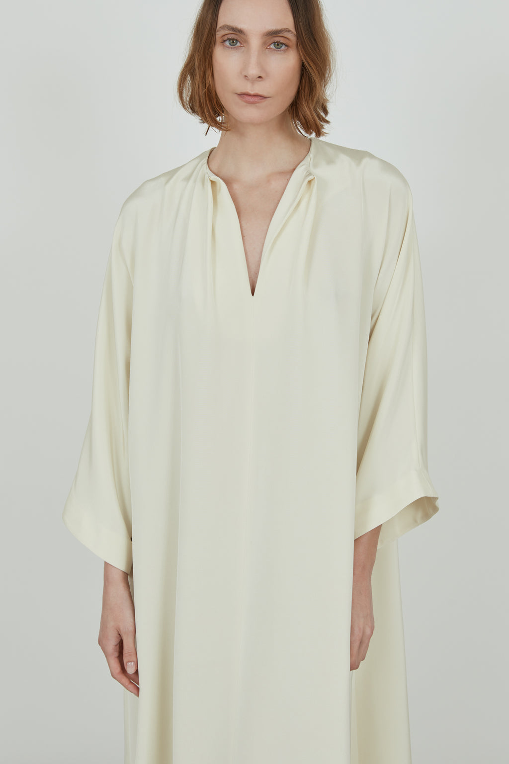 Apollo dress | Off White - Crepe silk