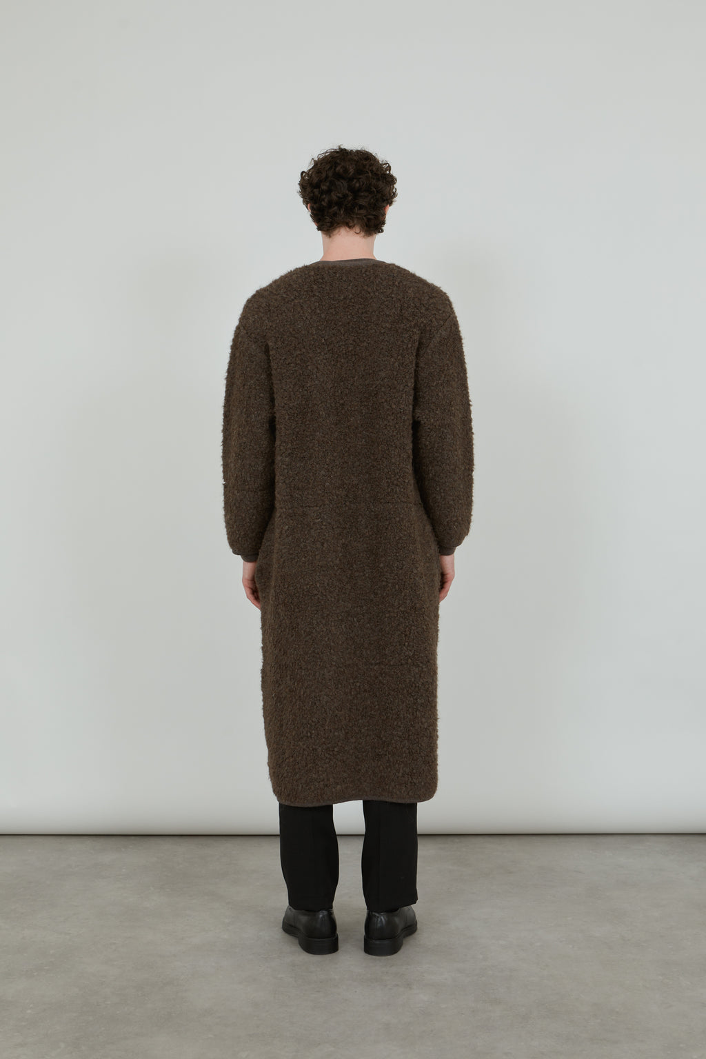 Cecile cardigan | Brown - Astrakhan wool