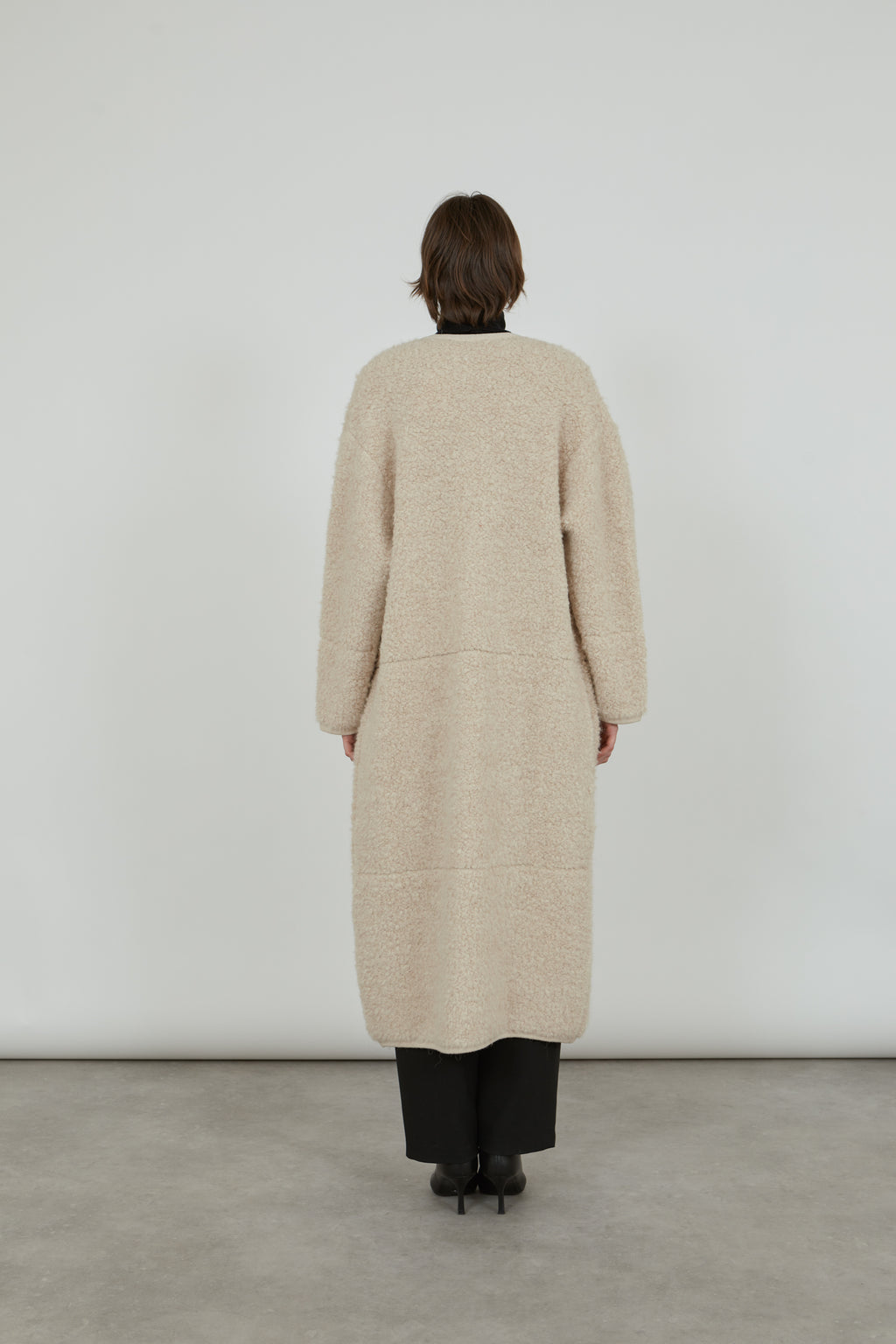 Cecile cardigan | Off White - Astrakhan wool