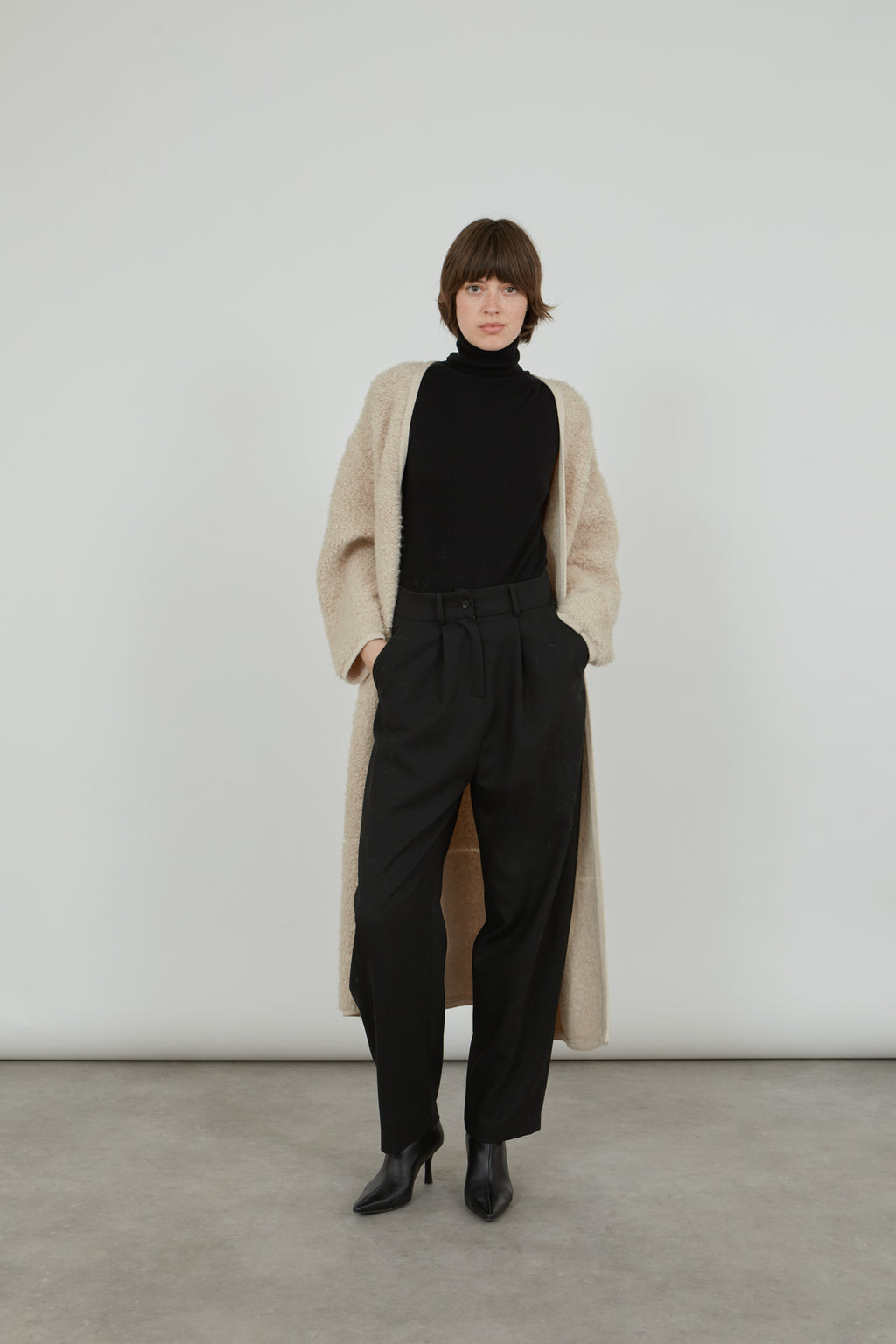 Cecile cardigan | Off White - Astrakhan wool