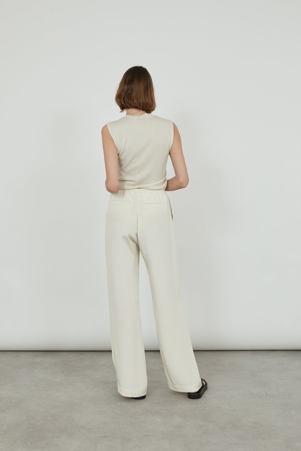 Cornelia trousers | Off White - Crepe silk