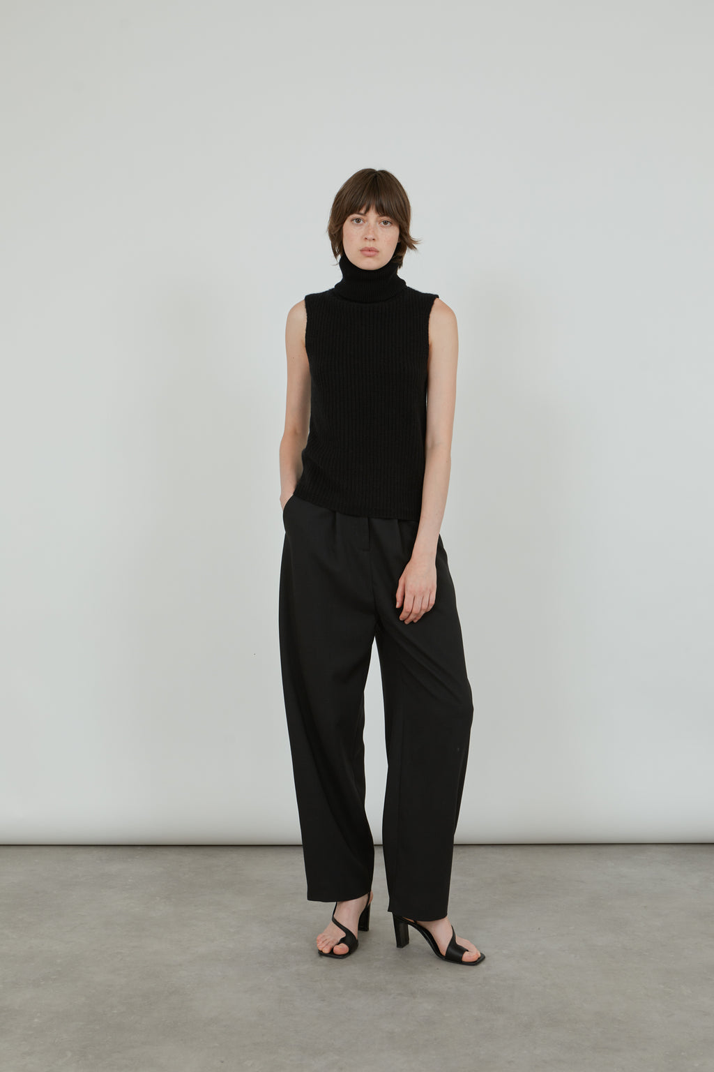 Deborah chunky knit | Black - Cashmere