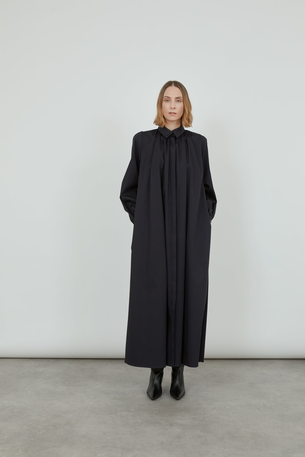 Emerentiana shirtdress | Midnight Blue - cotton
