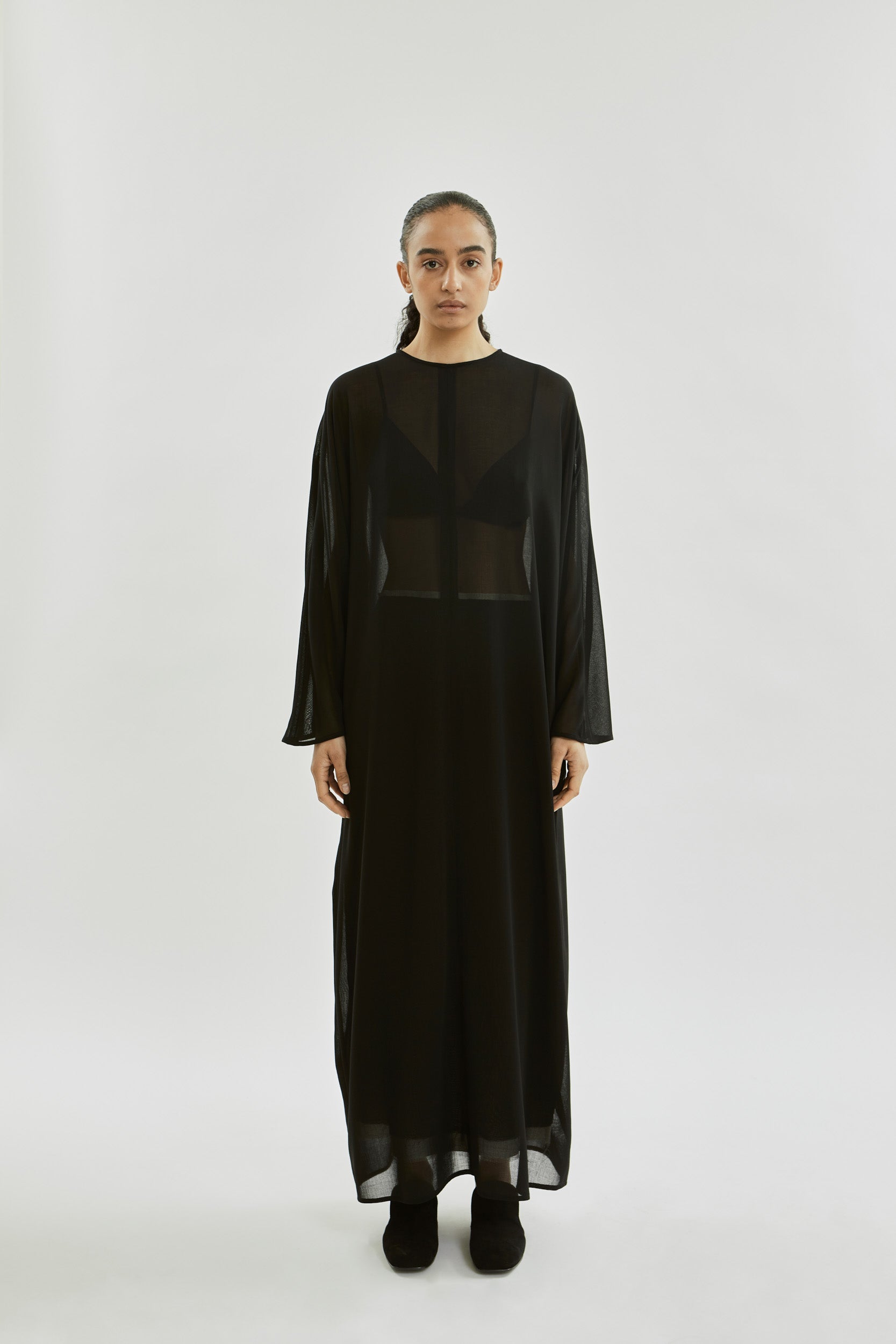 Epione dress | Black - Virgin wool