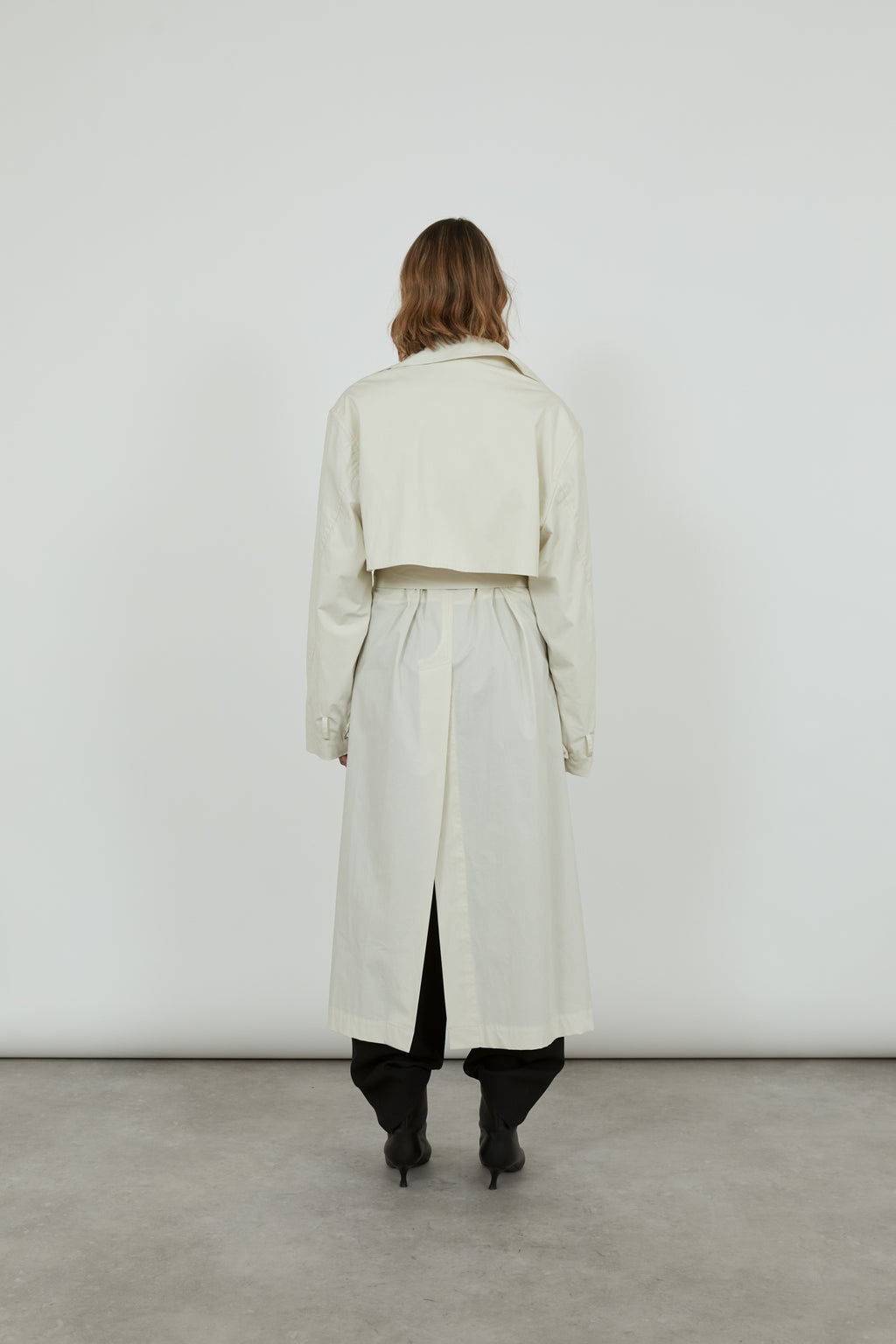 Evelyn coat | Off White - Water repellent cotton