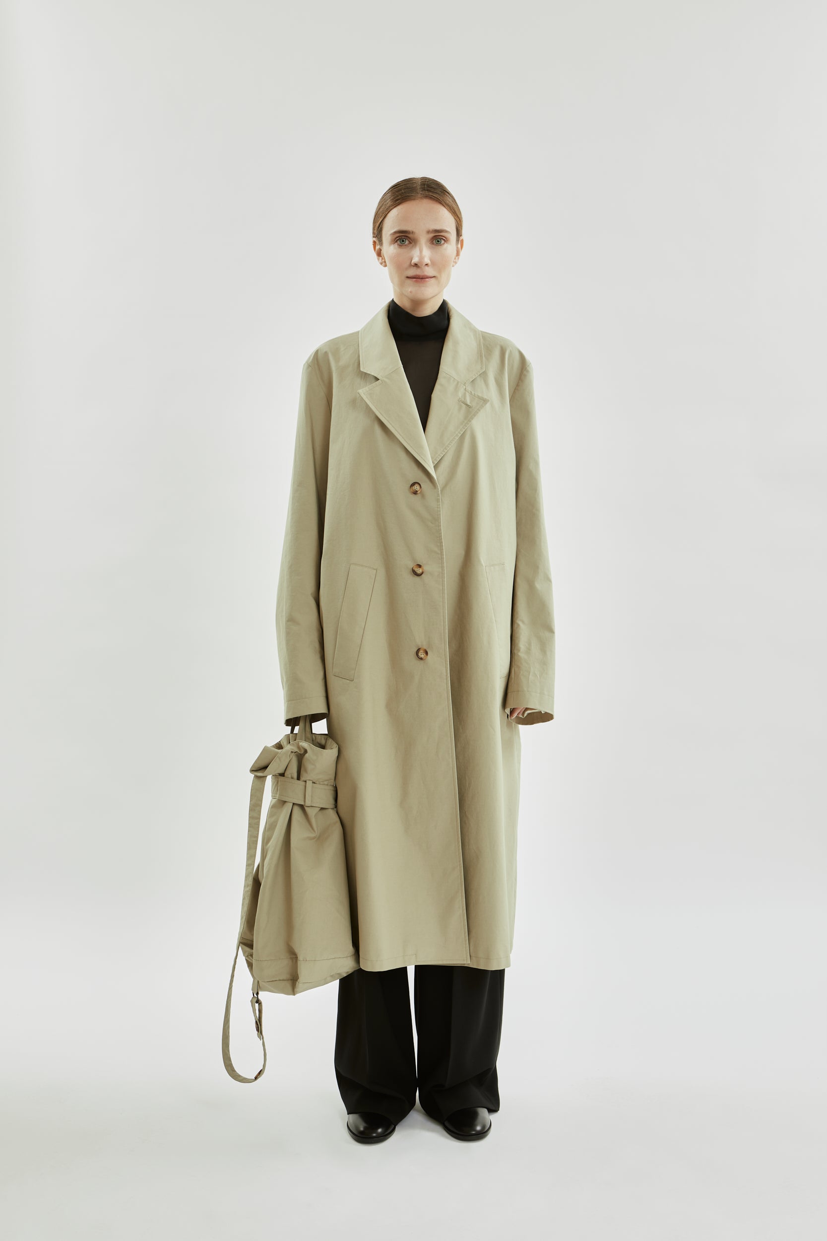 Ezra coat | Beige - Water repellent organic cotton