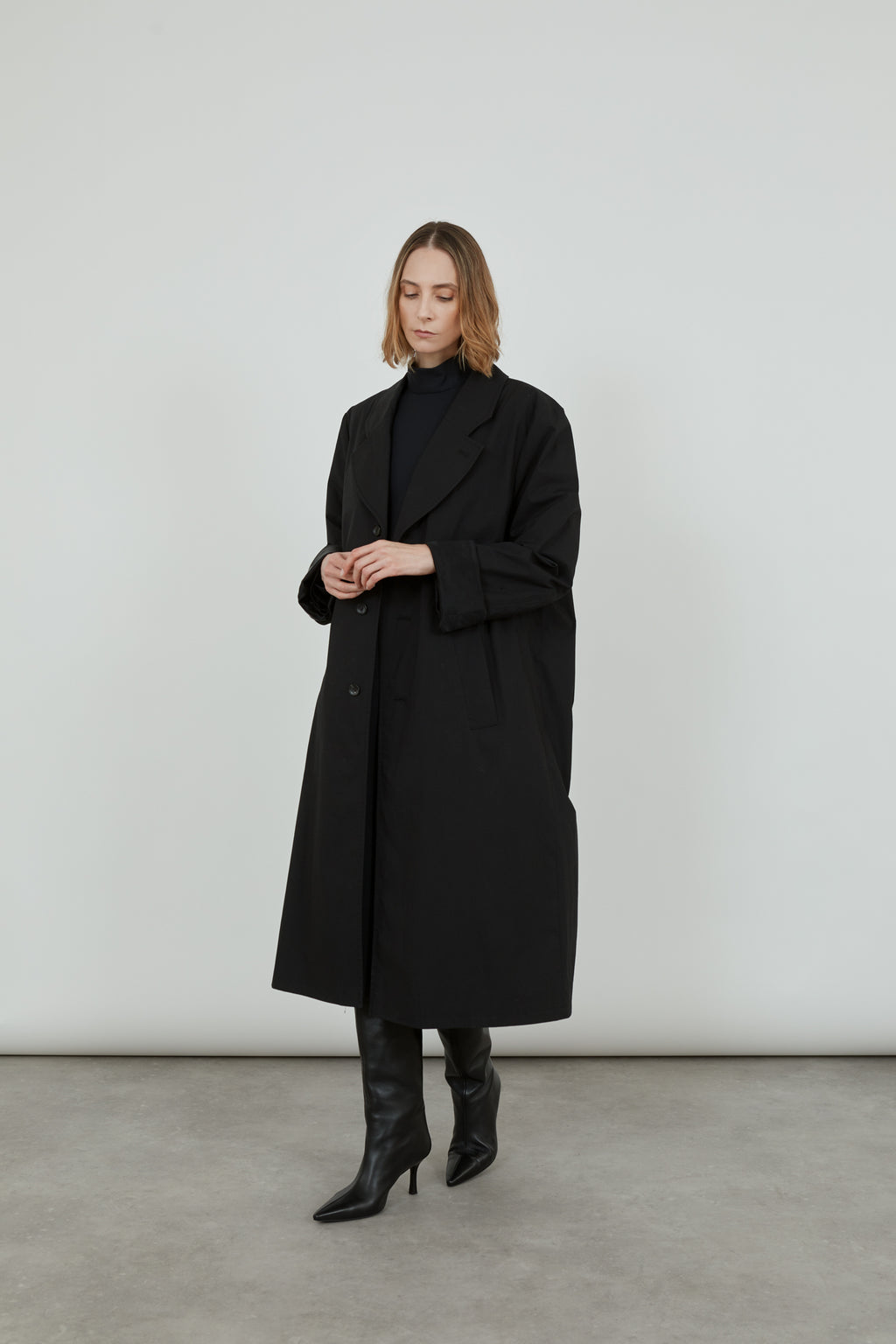 Ezra raincoat | Black - Water repellent cotton