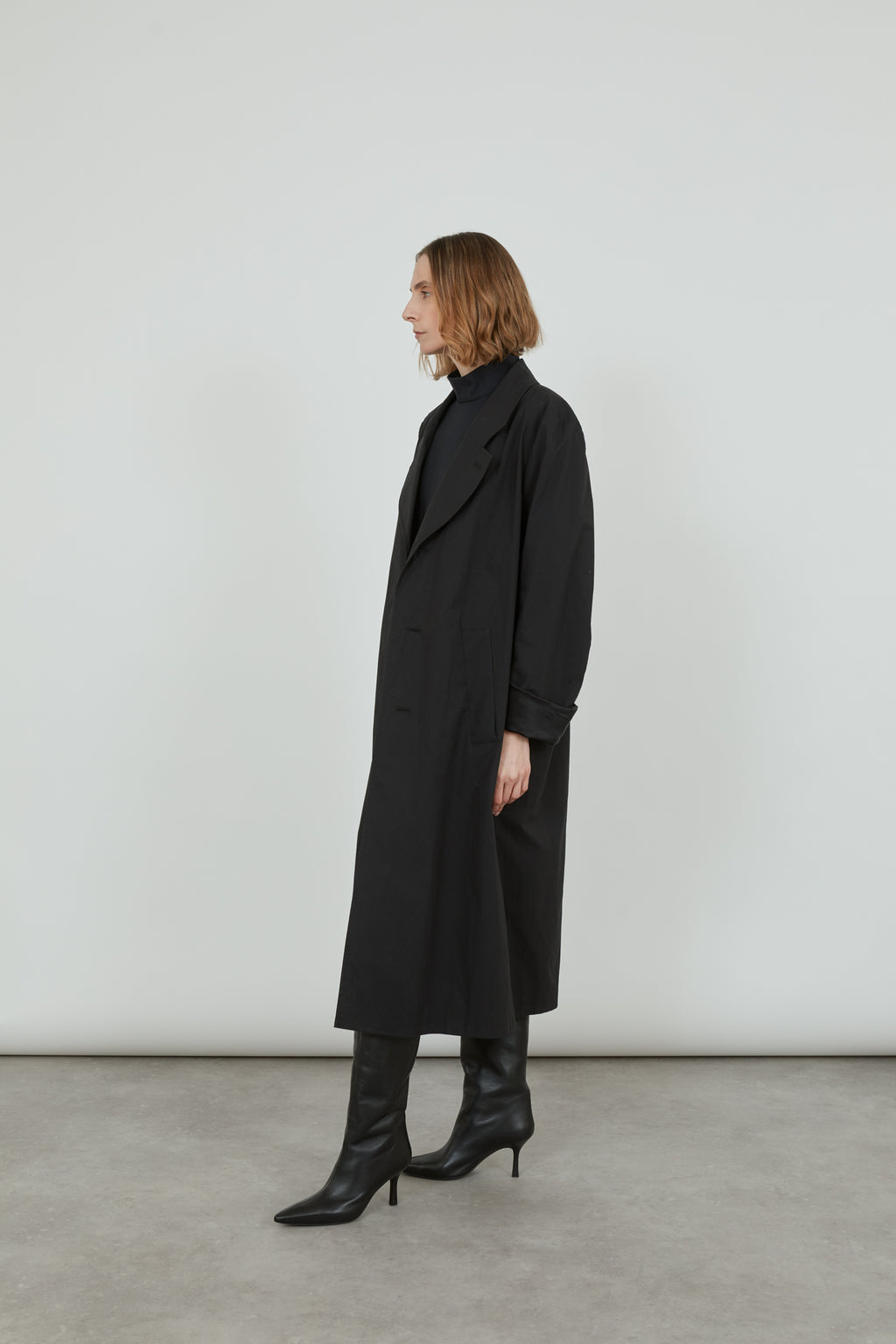 Ezra raincoat | Black - Water repellent cotton