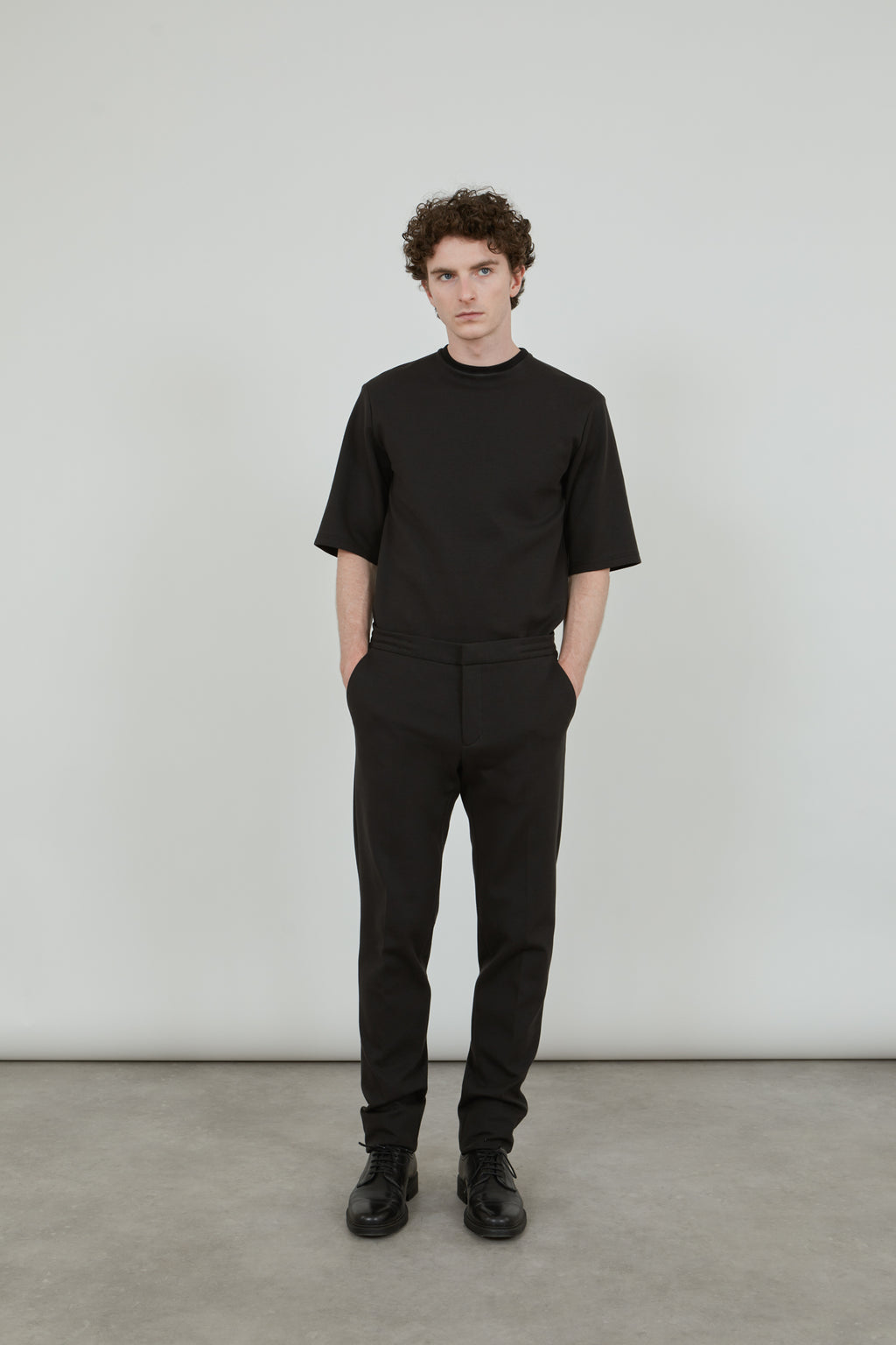 George trousers | Black - Jersey cotton