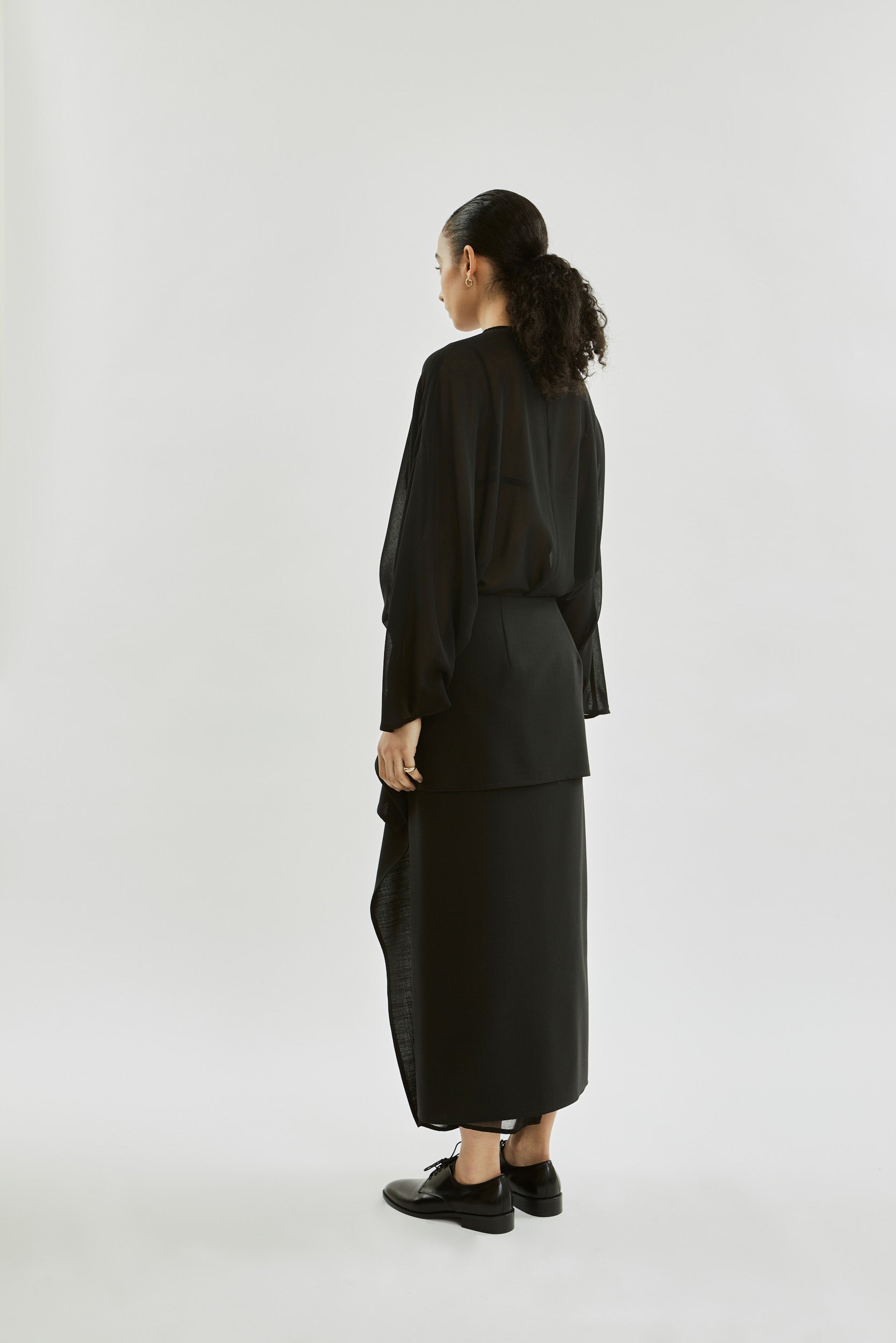 헤일리 스커트 | 블랙 - 버진 울