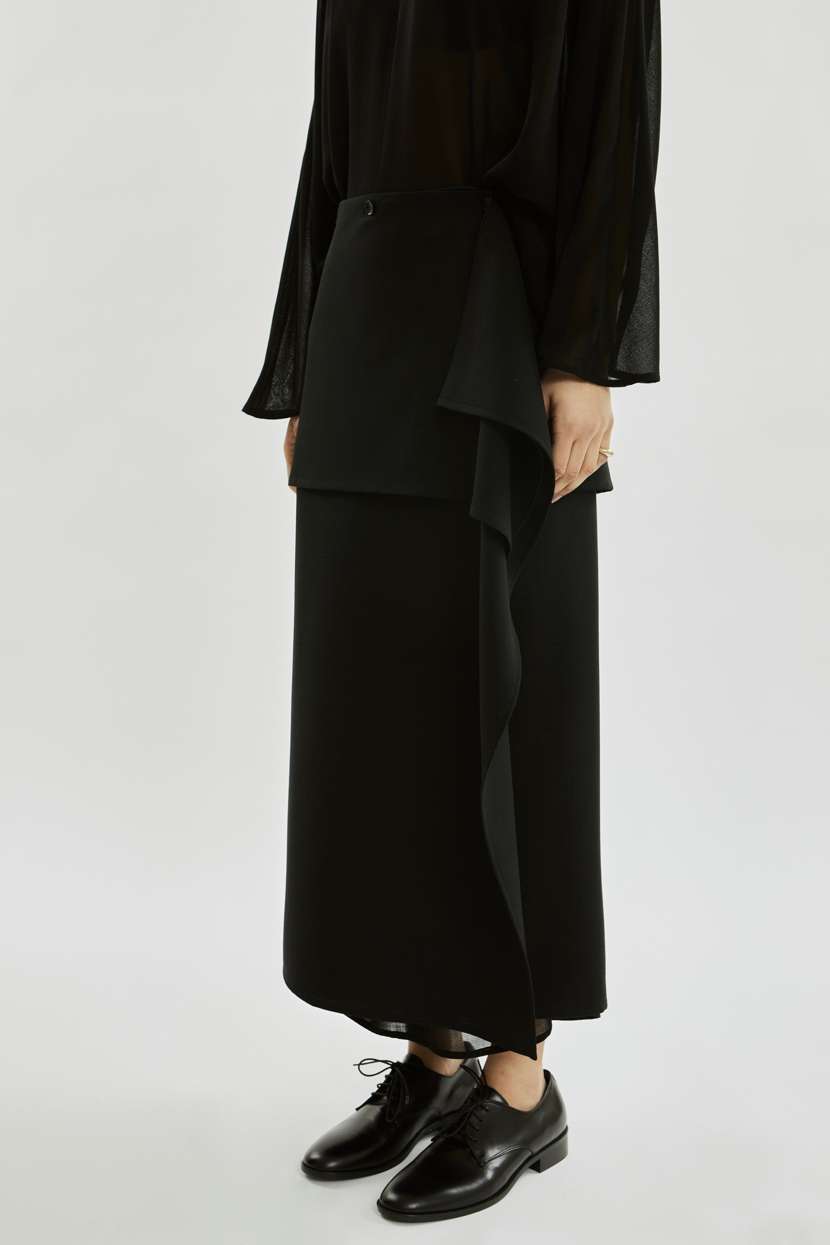 헤일리 스커트 | 블랙 - 버진 울