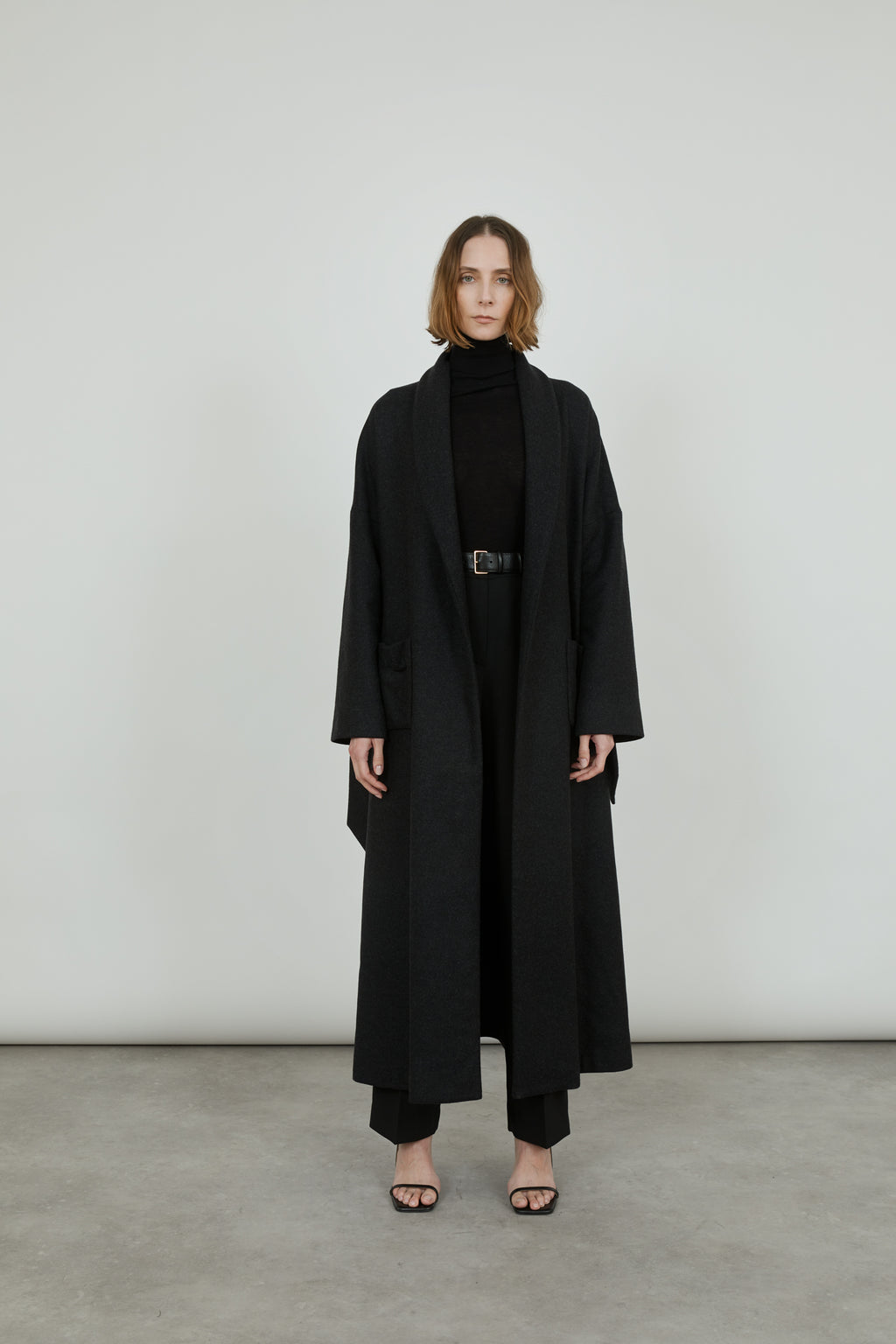 Indra coat | Dark Grey - Cashmere wool