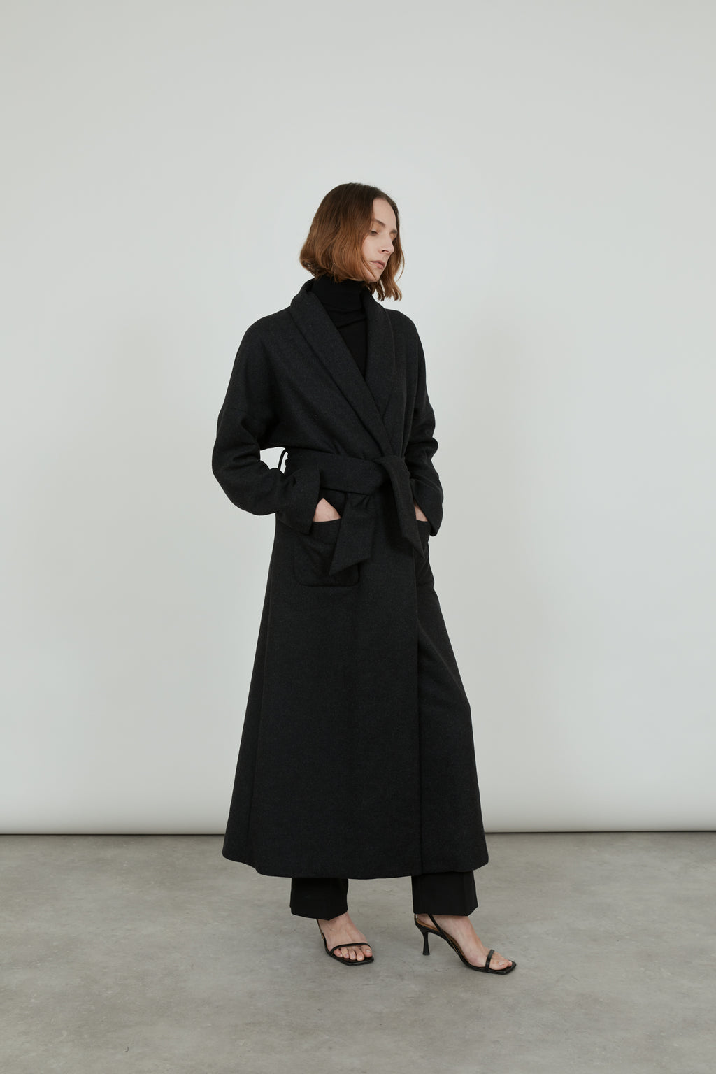Indra coat | Dark Grey - Cashmere wool