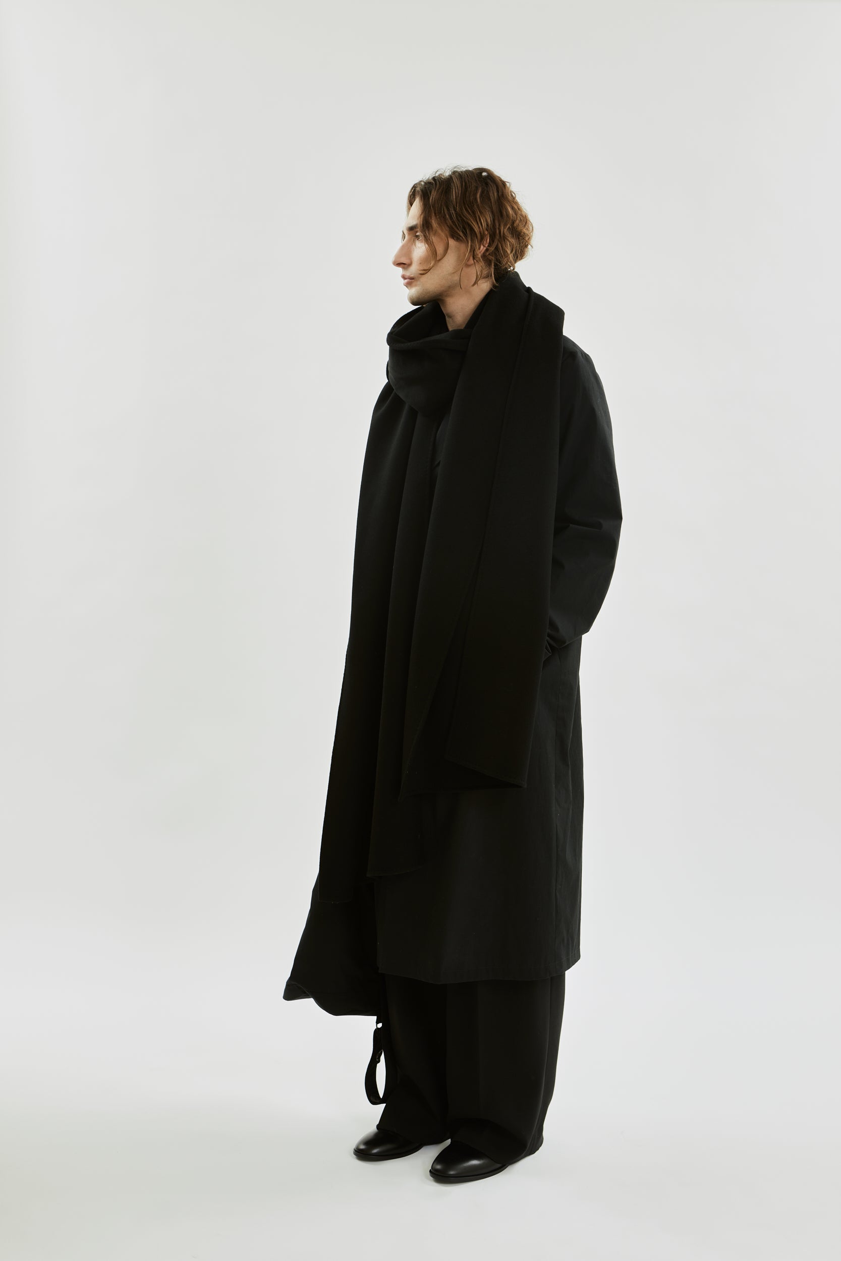 Julie scarf | Black - Wool cashmere blend