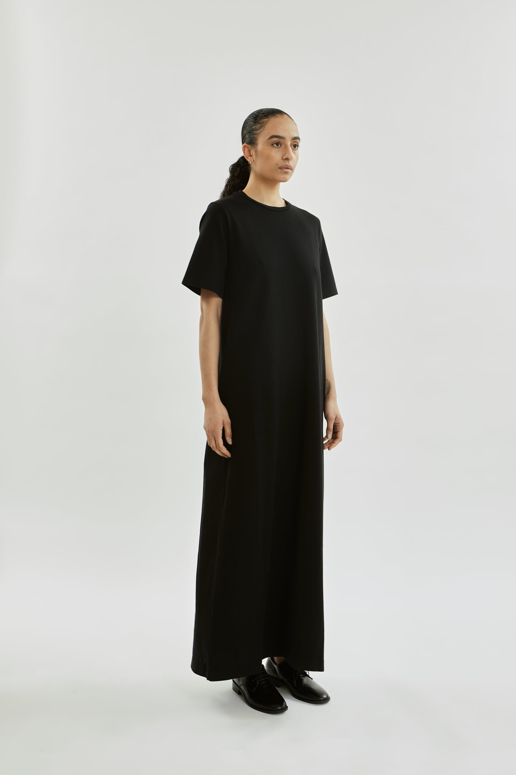 La Collection Josephina Dress in Black Cotton Blend 2 La Collection Josephina Dress in Black Cotton Blend 2