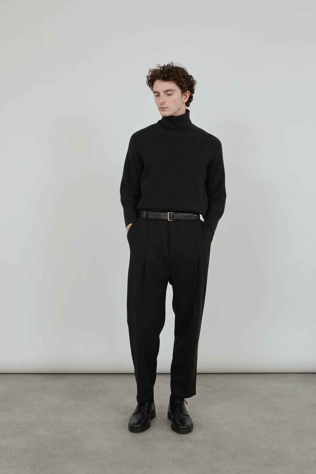 Julien turtleneck | Black - Merino wool