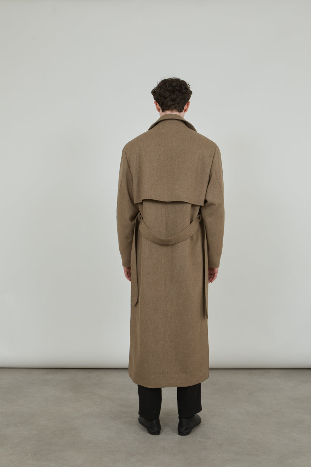 Karin coat | Ashy Brown - Recycled wool