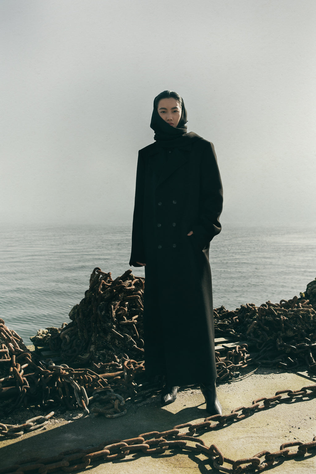 Laurence coat | Black - Recycled wool