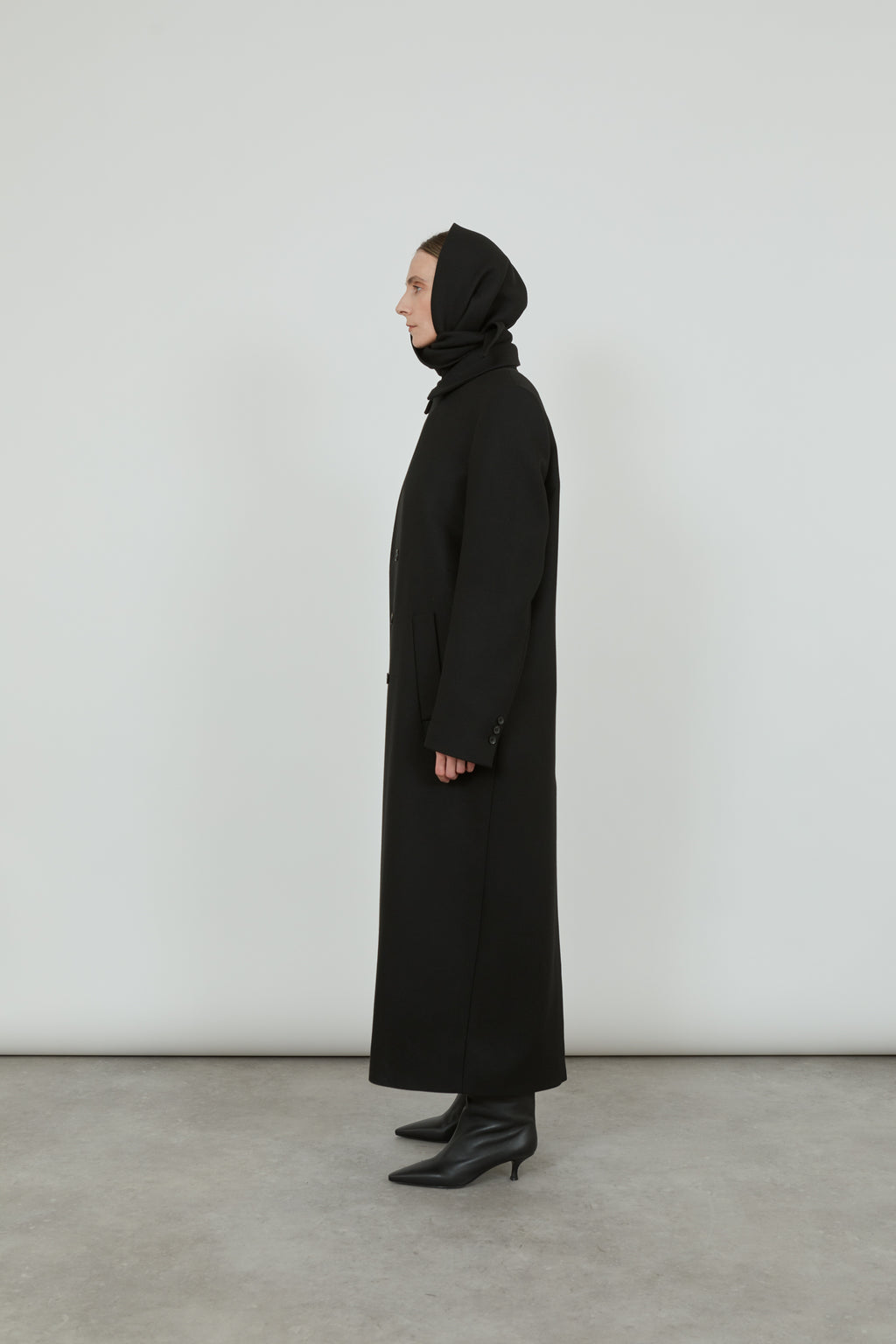 Laurence coat | Black - Recycled wool