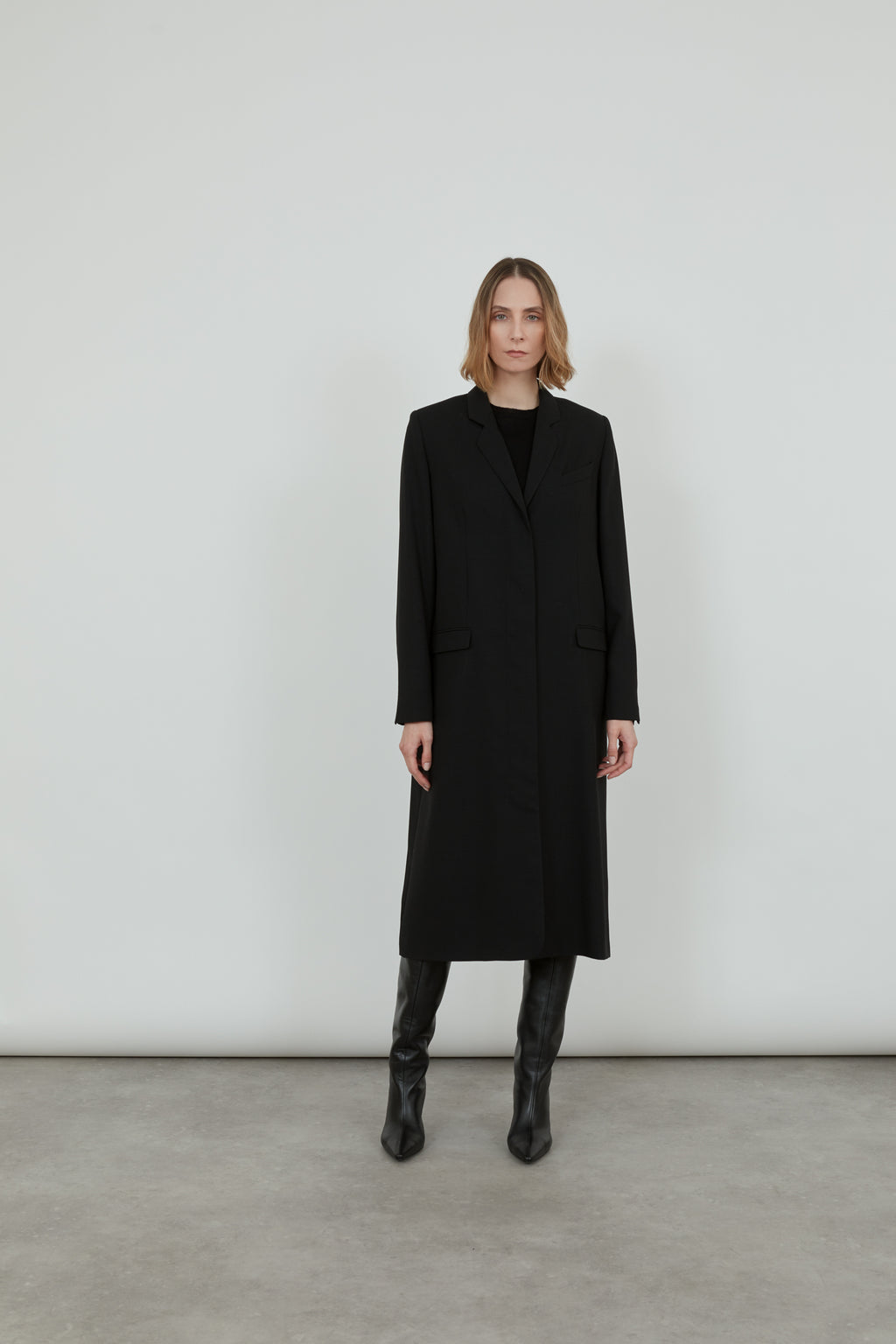 Nera blazerdress | Black - Virgin wool
