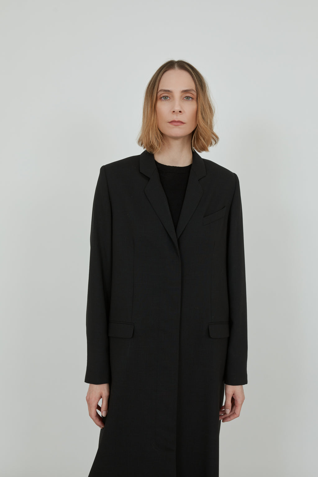 Nera blazerdress | Black - Virgin wool