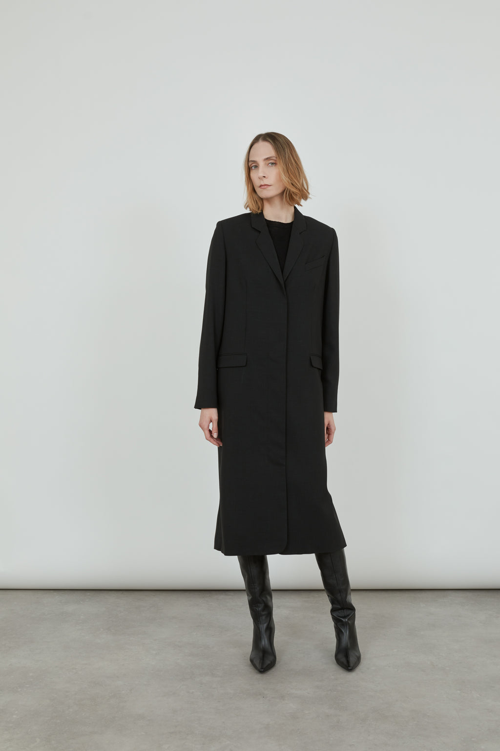 Nera blazerdress | Black - Virgin wool