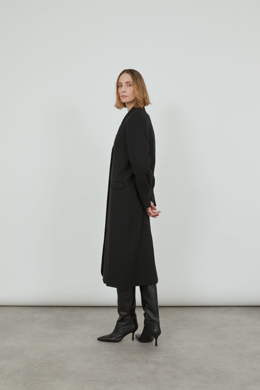 Nera blazerdress | Black - Virgin wool