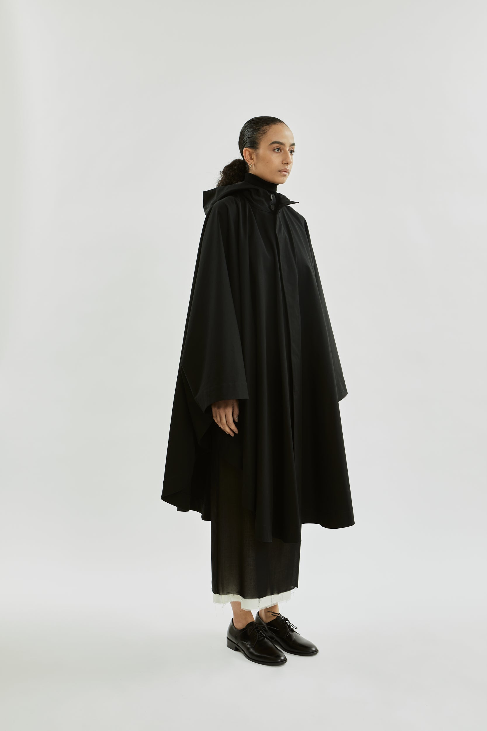 Odin poncho | Black - Water repellent organic cotton