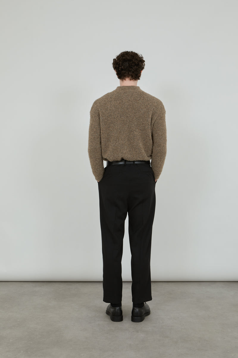 Owen knitted sweater | Beige - Alpaca wool
