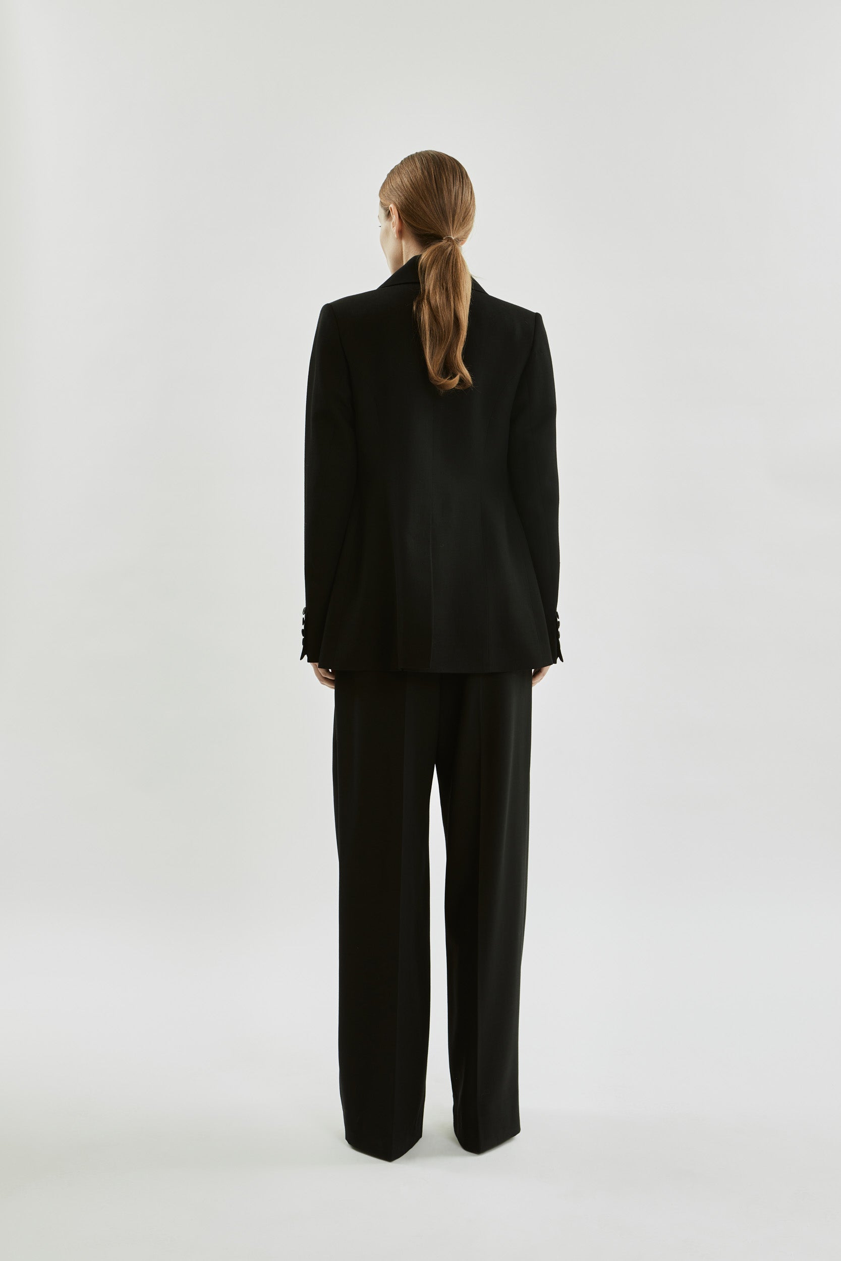 フィリッパのブレザー |ブラック - ウールシルクブレンド