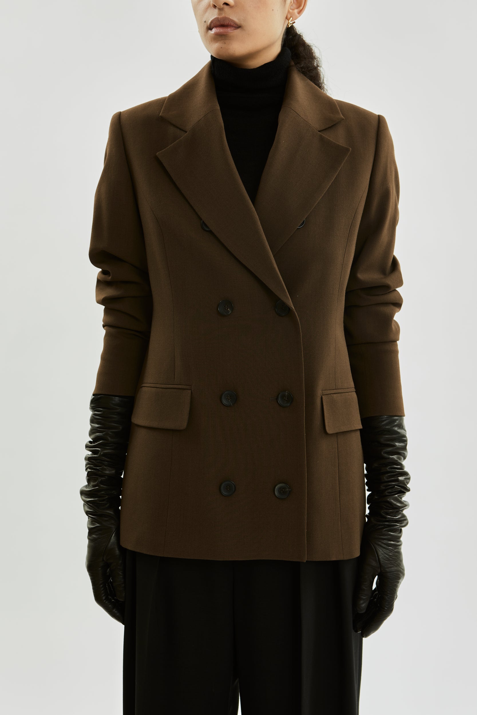 フィリッパのブレザー |カーキ - バージンウールブレンド