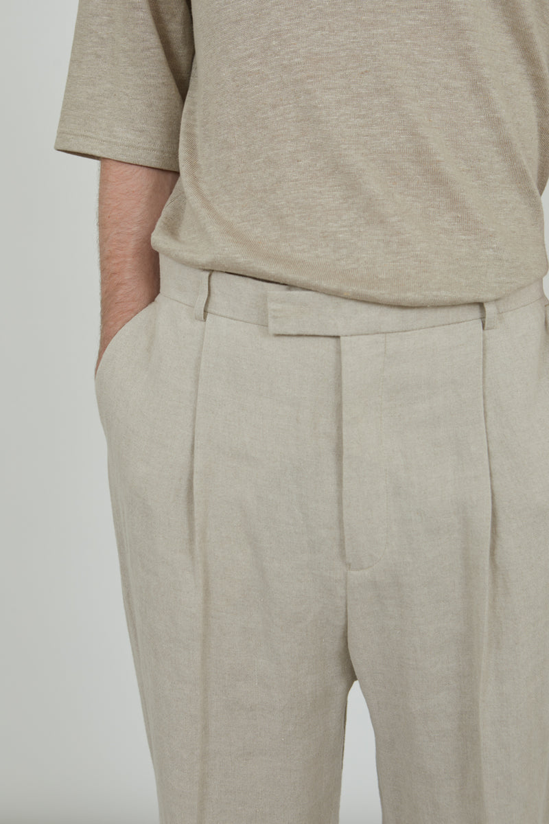 Ronin trousers | Beige - Linen
