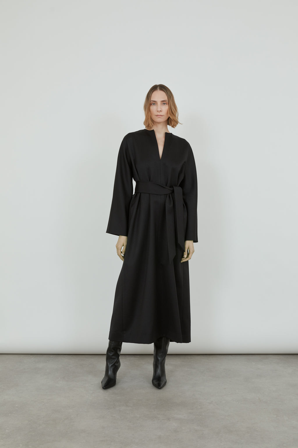 Thalia dress | Black - Virgin wool