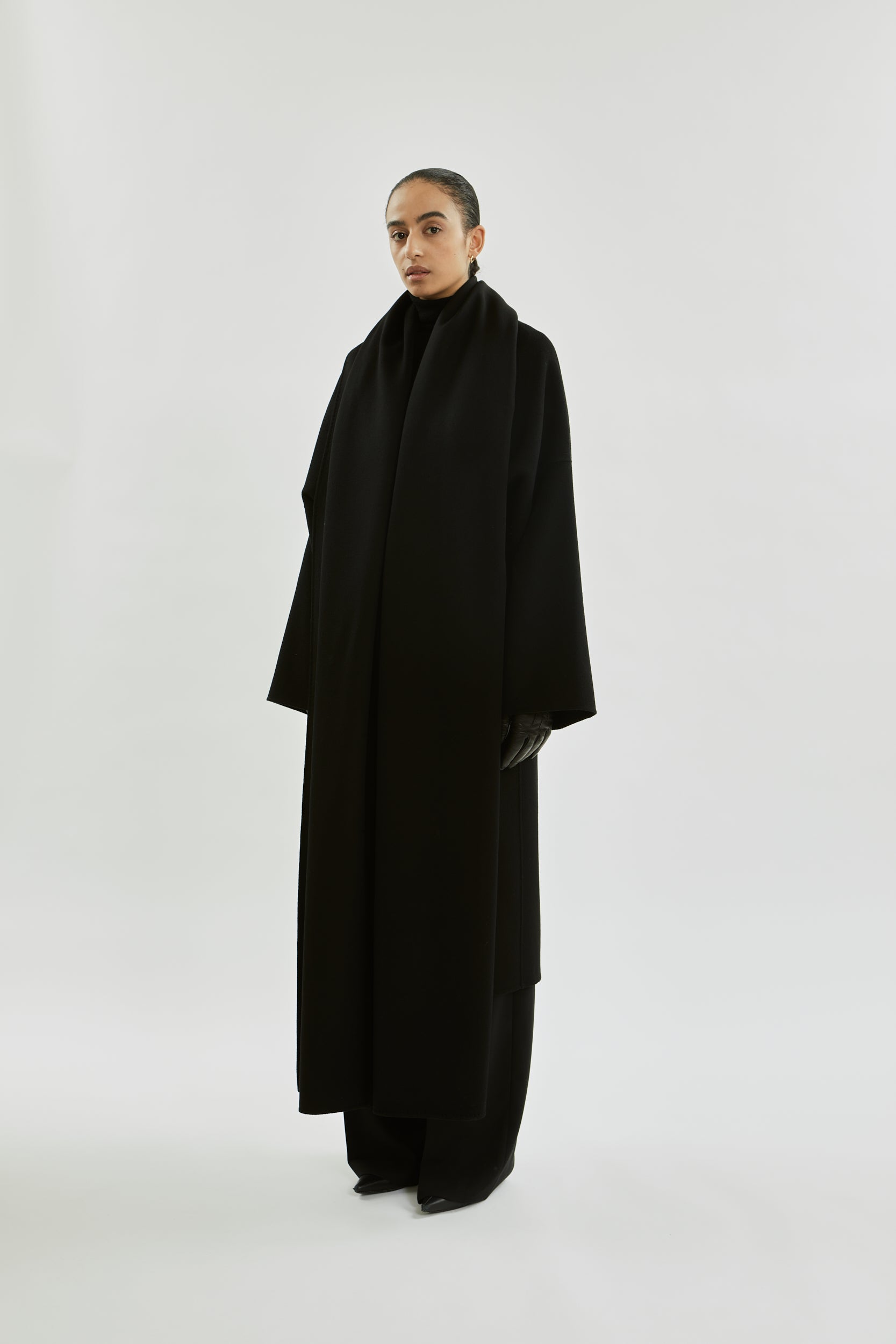 Julie Scarf | Zwart - Wool Cashmere Blend