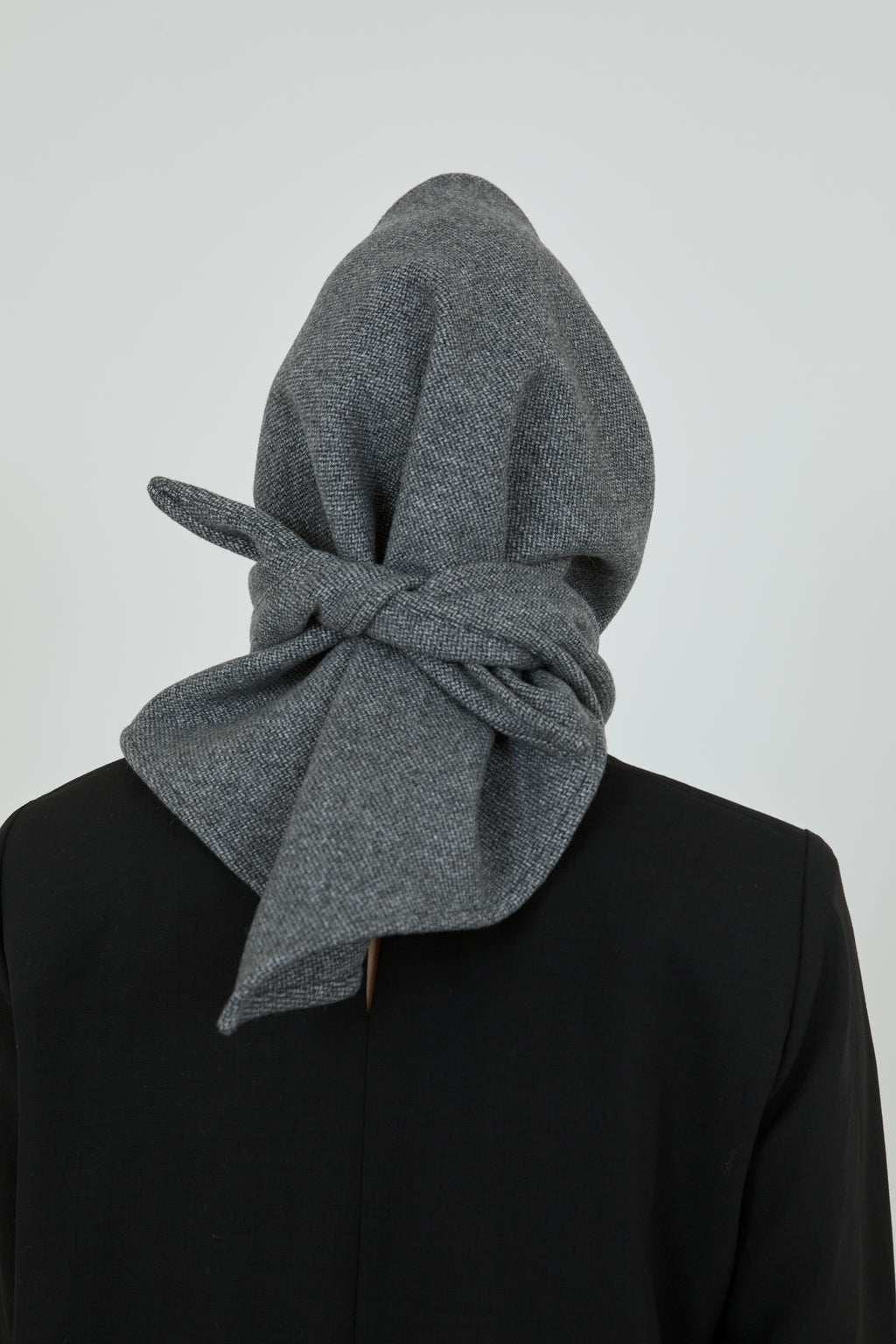 Yolanda head scarf | Grey Melange - Recycled wool
