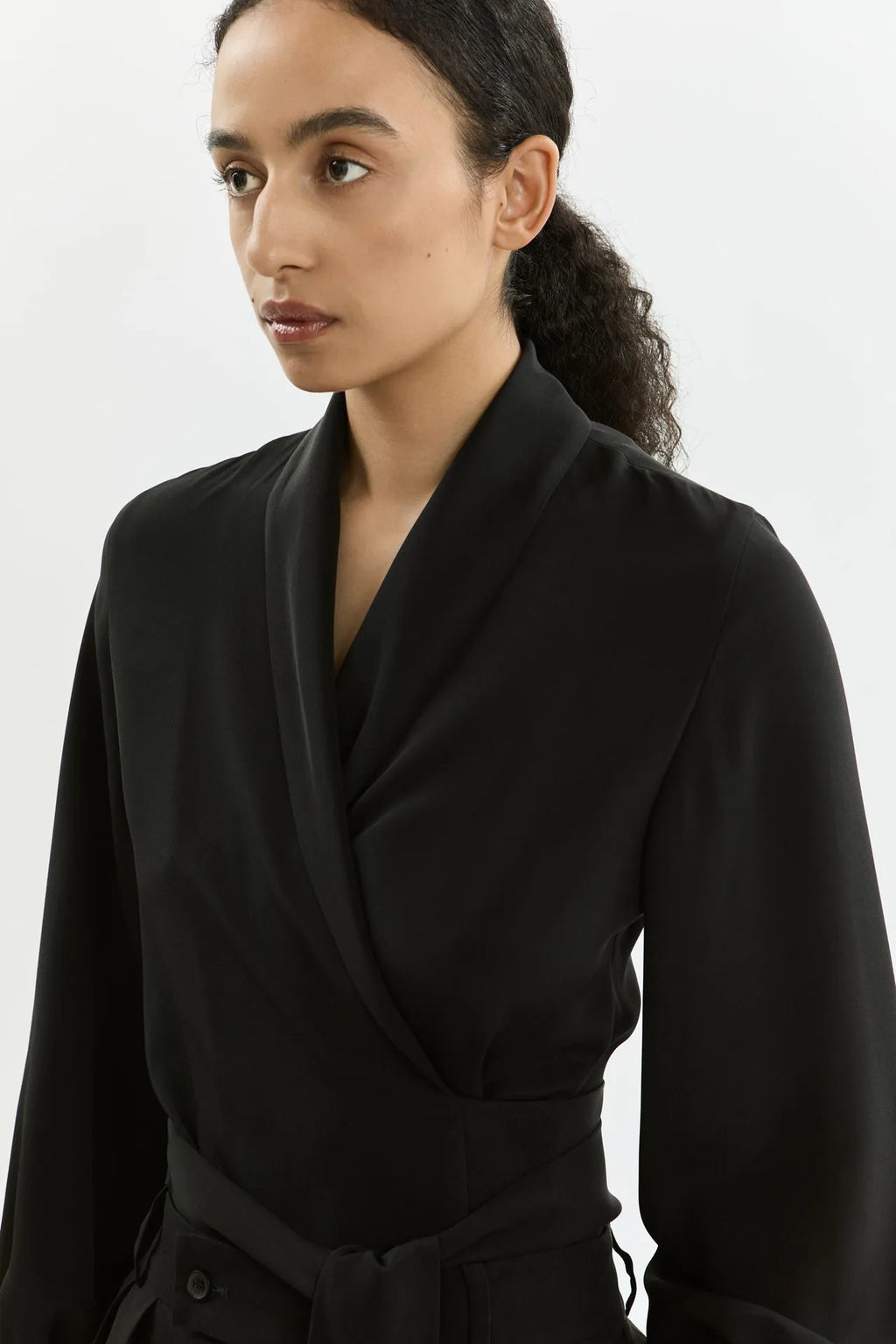 Elettra blouse | Black - Crepe silk