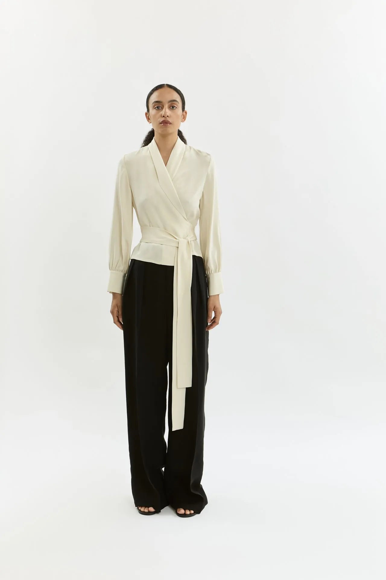 Elettra blouse | Off white - Crepe silk