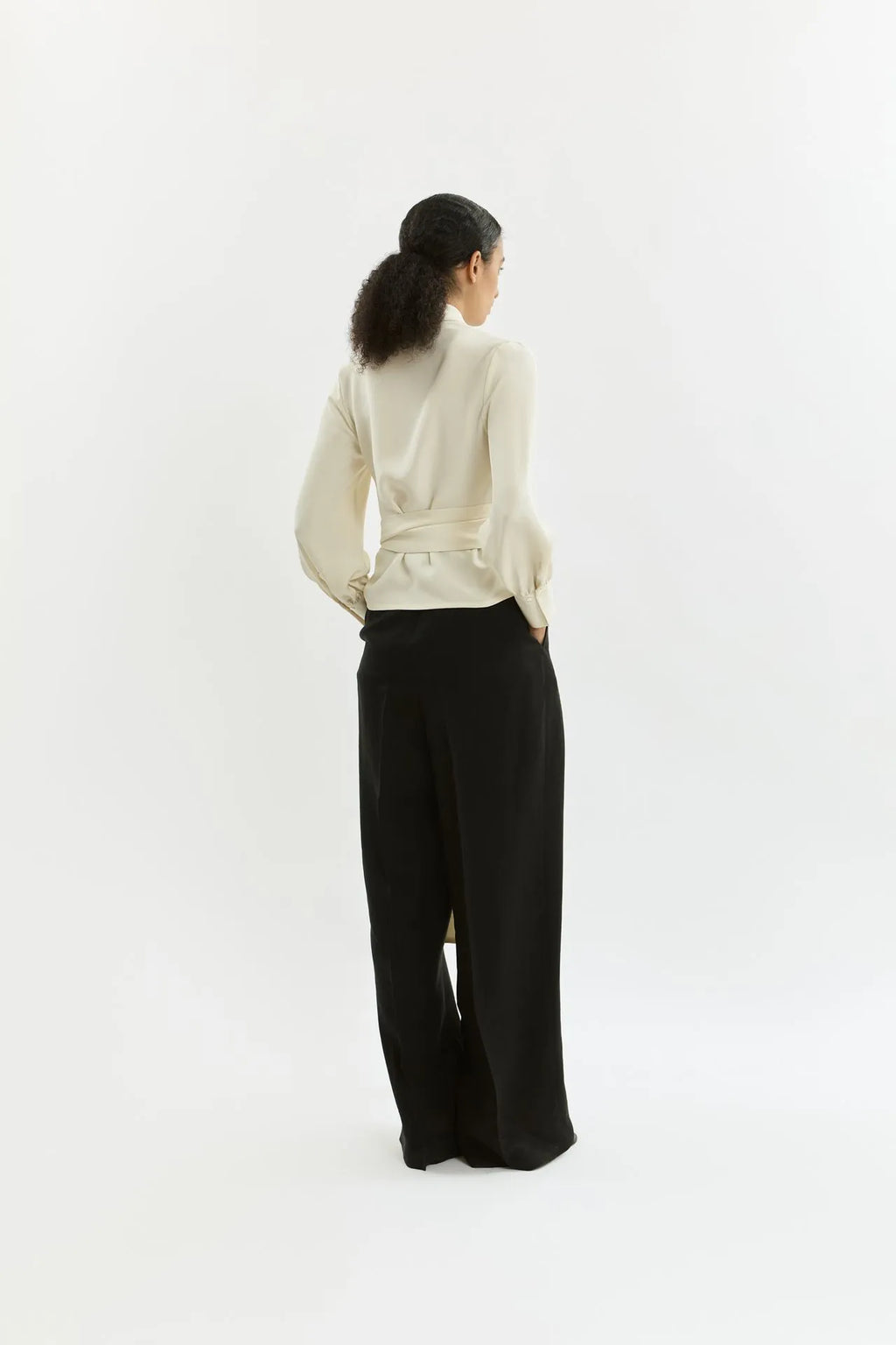 Elettra blouse | Off white - Crepe silk