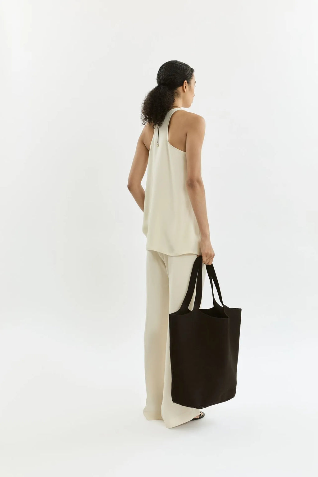 Elsie top | Off white - Crepe silk