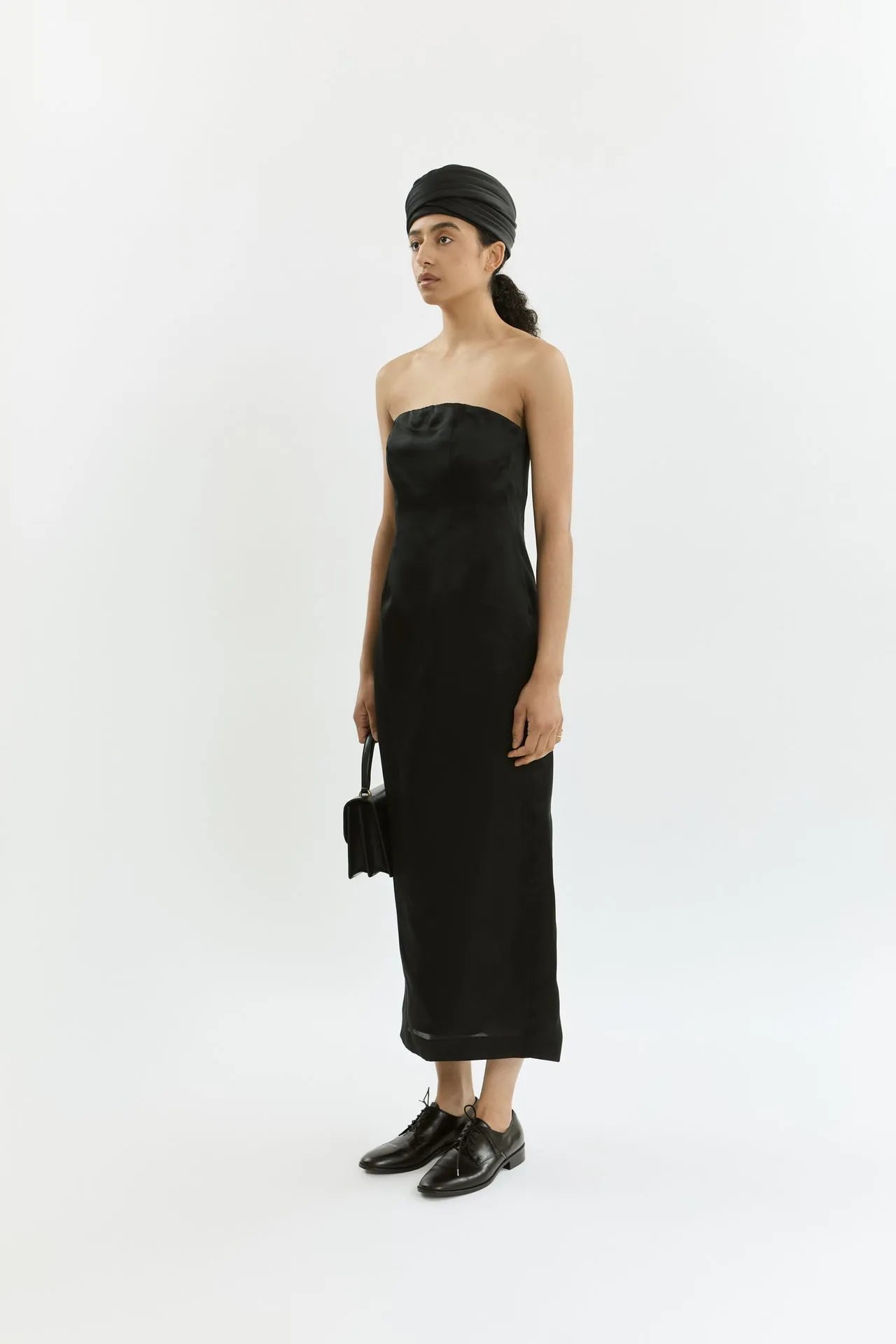 black silk organza dress Hannah dress | Black - Organza silk