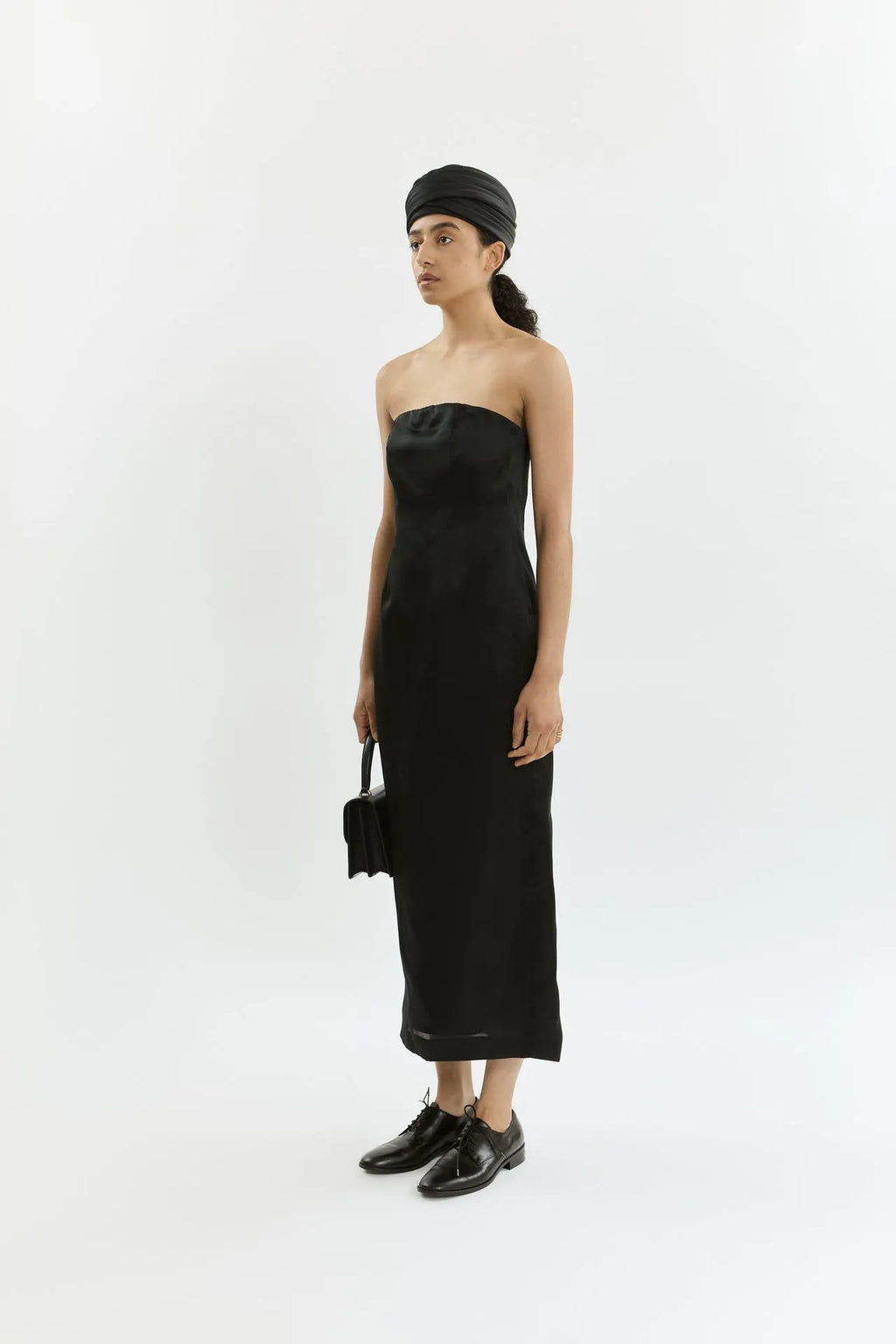 Hannah dress | Black - Organza silk