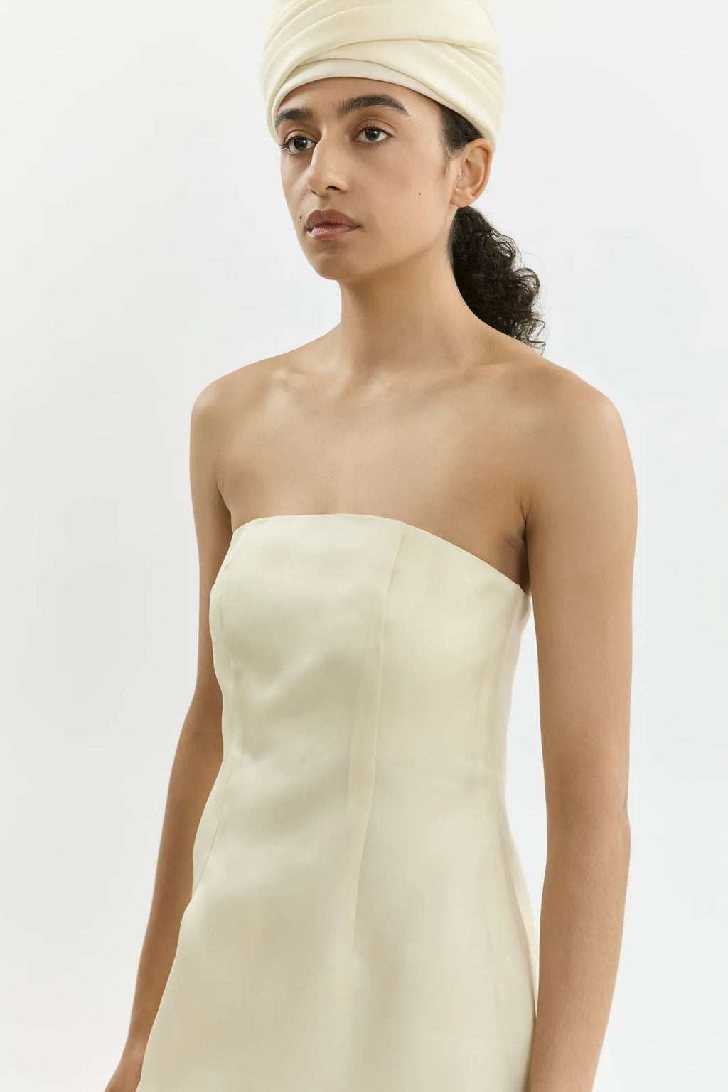 Hannah dress | Cream - Organza silk