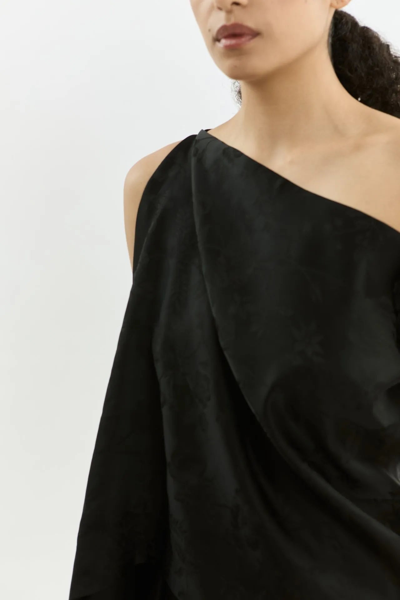 Macha double fringes | Black - Jacquard
